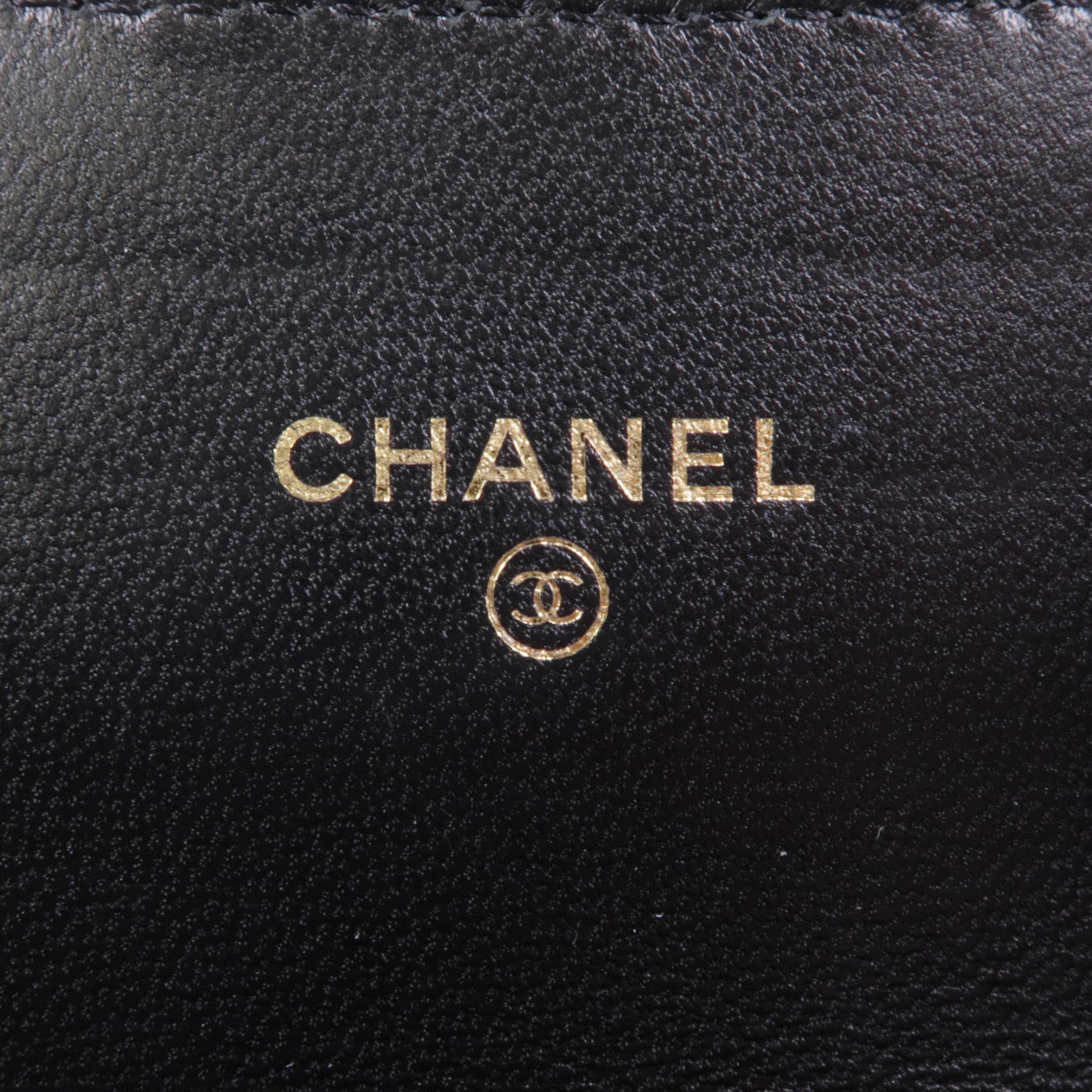 CHANEL 羊皮皮革Long Wallet金扣長錢包