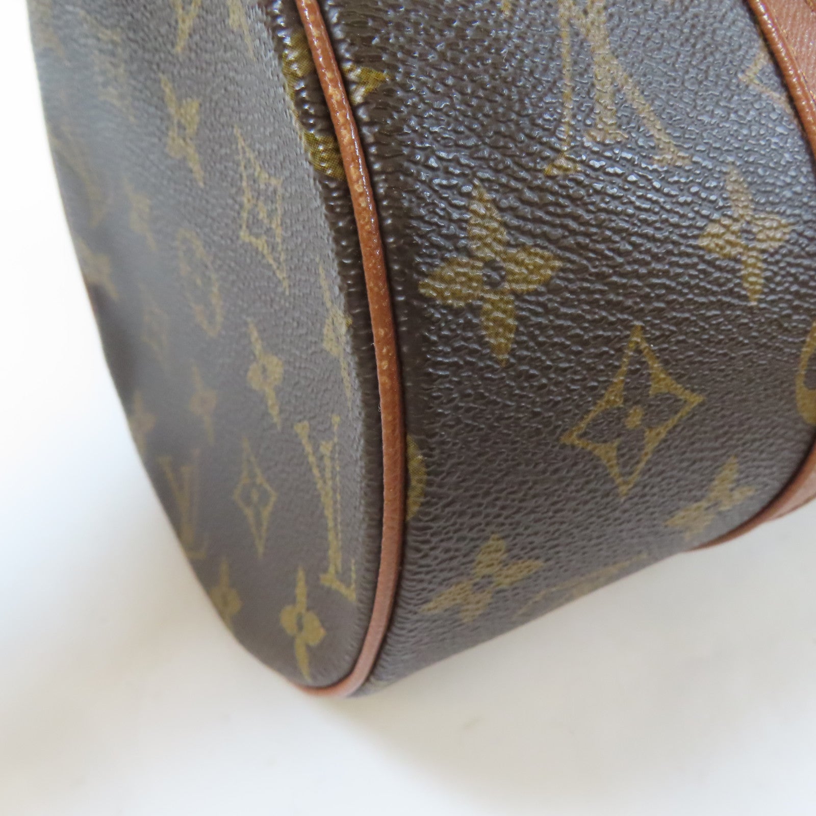 LOUIS VUITTON Monogram Papillon GM金扣手挽袋啡色