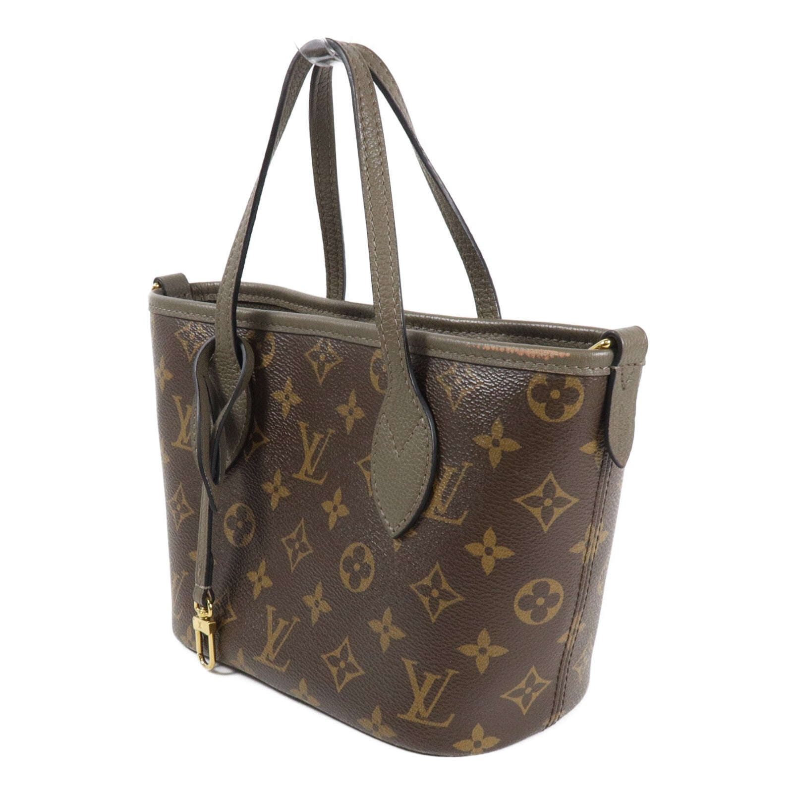 LOUIS VUITTON Monogram/牛皮皮革Neverfull Bandouliere Inside Out BB手挽肩背兩用袋