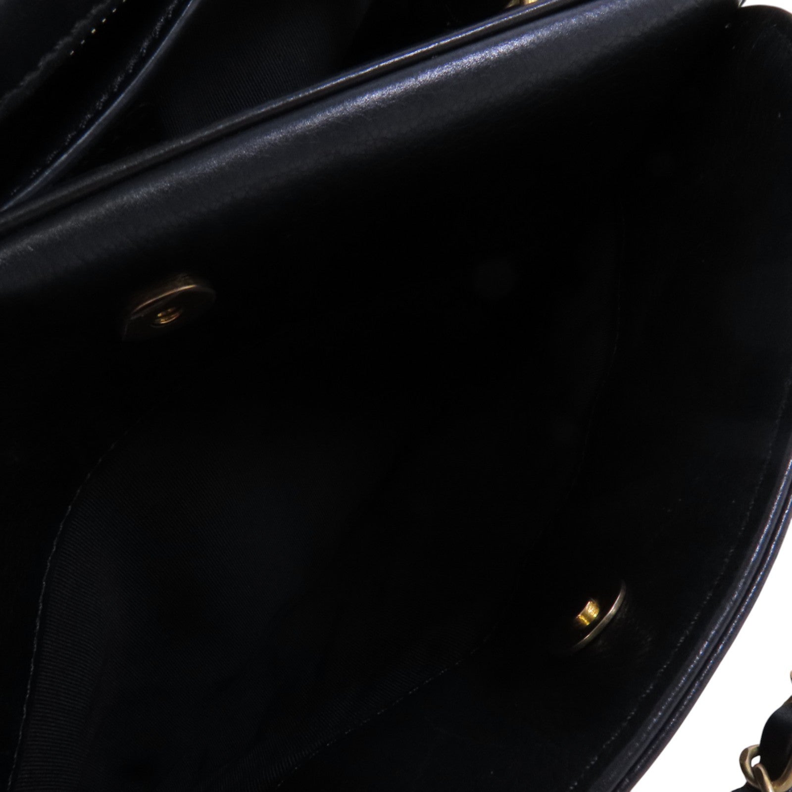 CHANEL 牛皮皮革Chain Shoulder金扣手挽肩背兩用袋