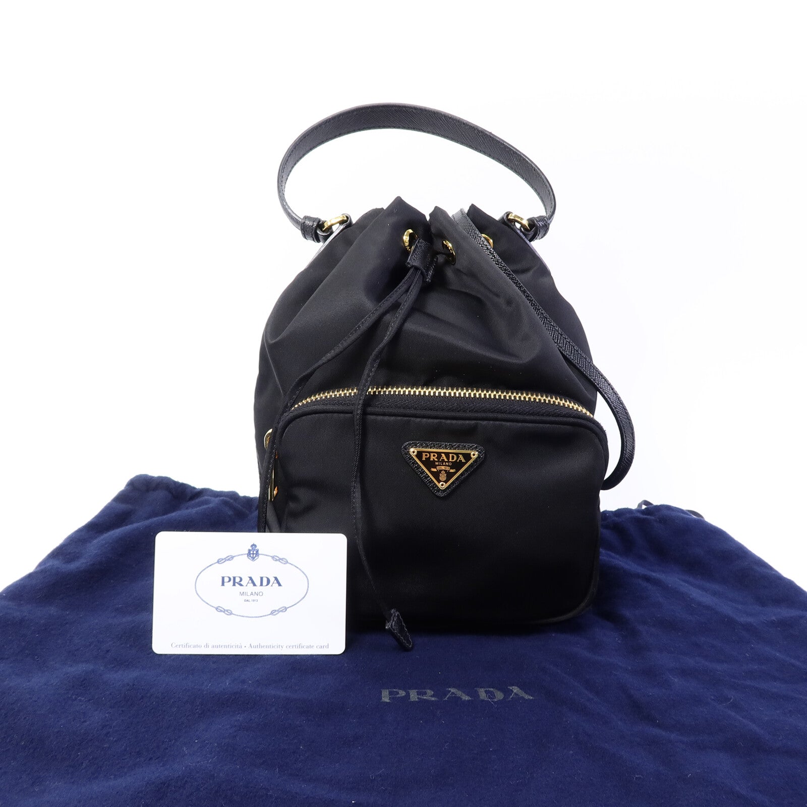 PRADA 尼龍Bucket Bag手挽肩背兩用袋