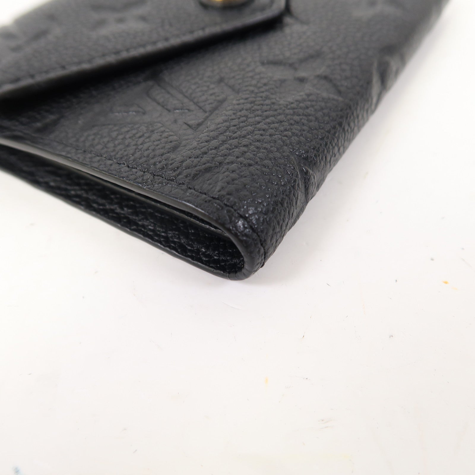 LOUIS VUITTON Monogram Empreinte Victorine Wallet金扣錢包黑色