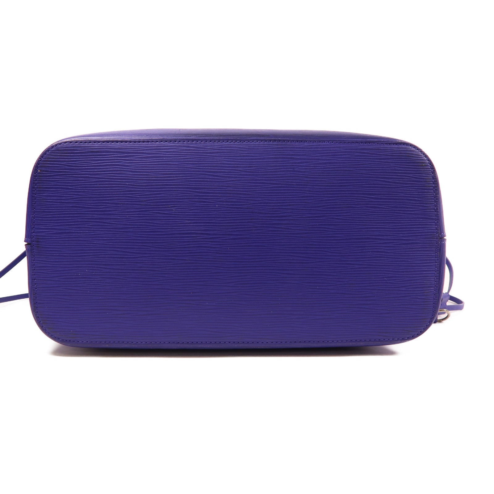 LOUIS VUITTON Epi Neverfull MM銀扣手挽袋紫色