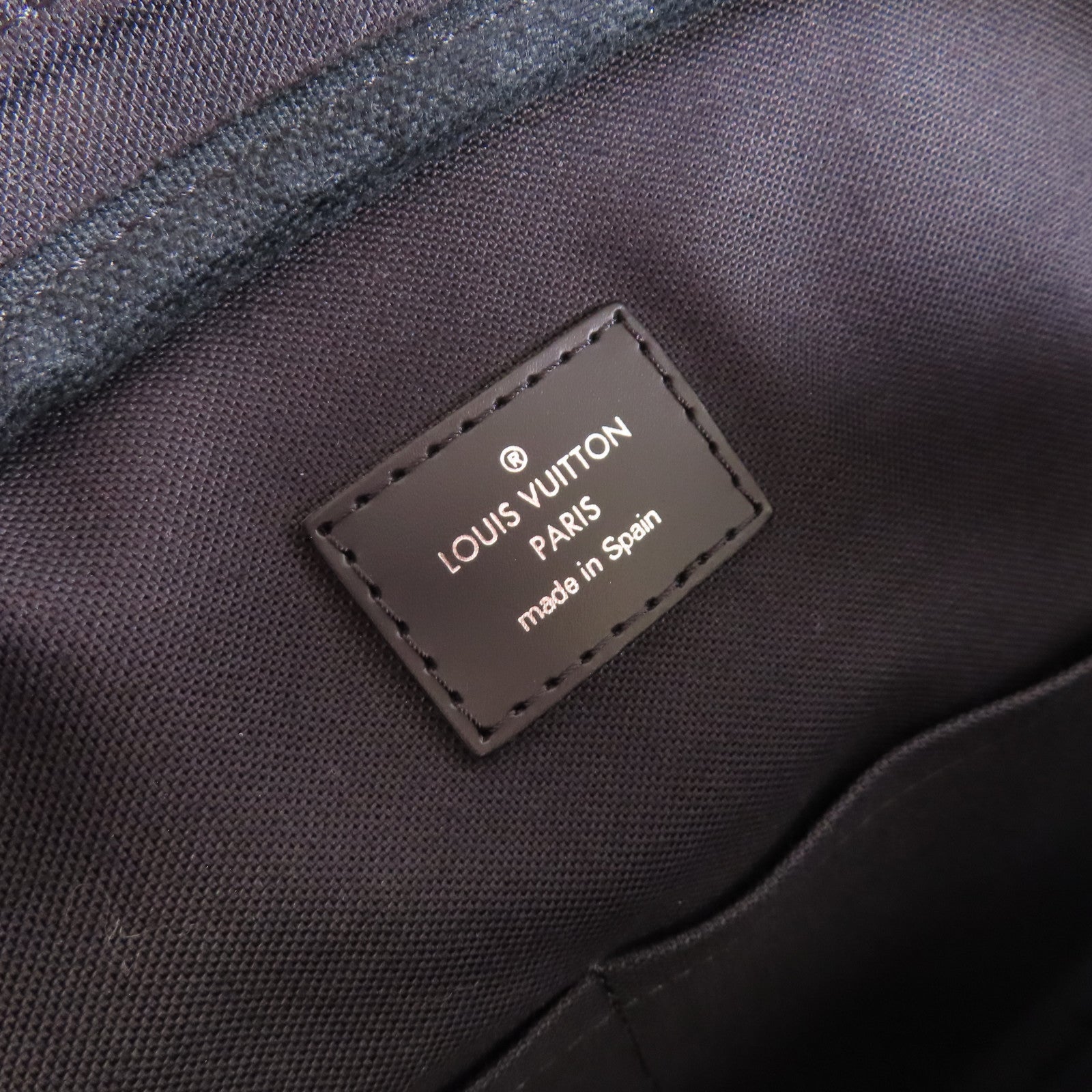 LOUIS VUITTON Damier Graphite Briefcase銀扣手挽肩背兩用袋黑色/灰色