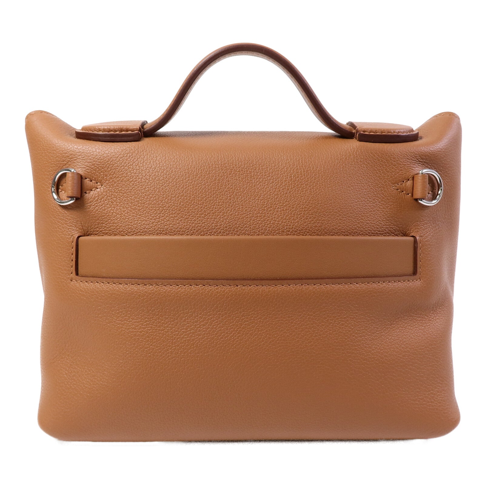 HERMES Evercolor/Swift皮革24/24 Mini手挽肩背兩用袋Gold/Jaune Milton