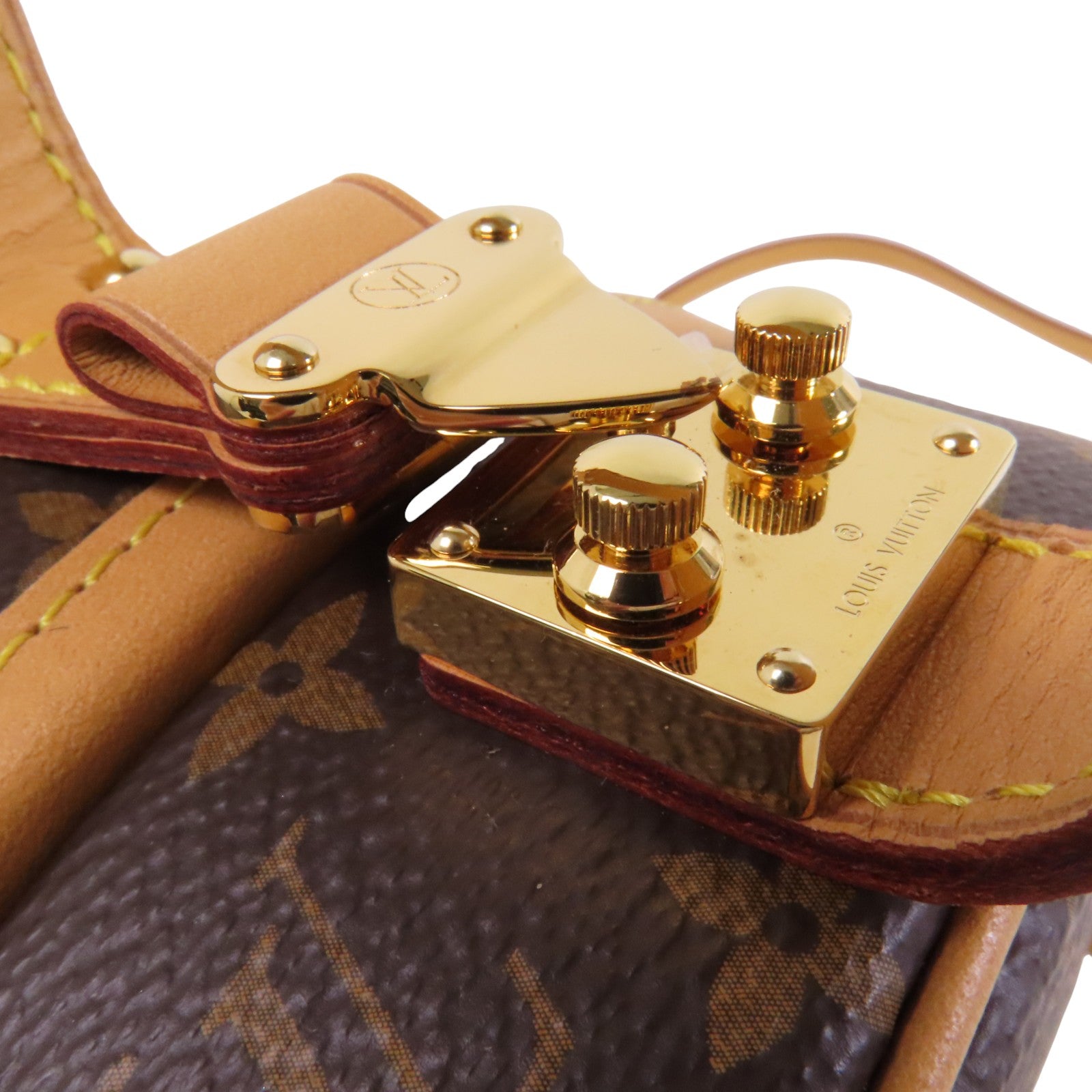 LOUIS VUITTON Monogram Petite Boite Chapeau金扣手挽肩背兩用袋