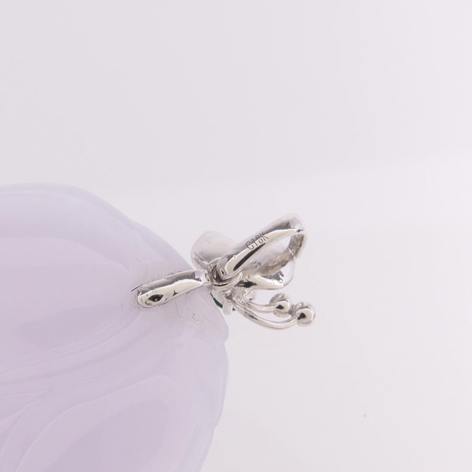 JEWELRY 18K白金Pendant Top翡翠吊墜