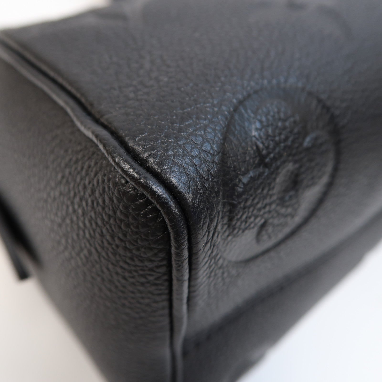 LOUIS VUITTON Monogram Empreinte Speedy Bandouliere 20金扣手挽肩背兩用袋黑色