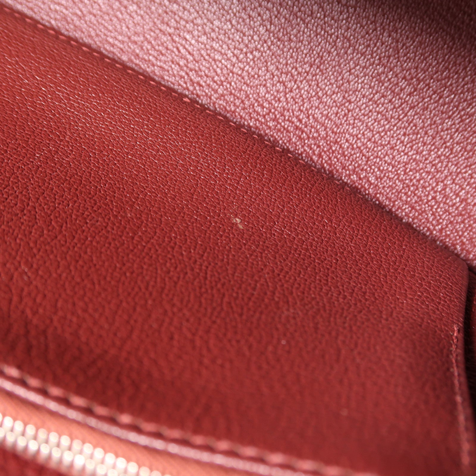 HERMES 【激減優惠】Clemence皮革Jypsiere銀扣肩背袋Rouge H