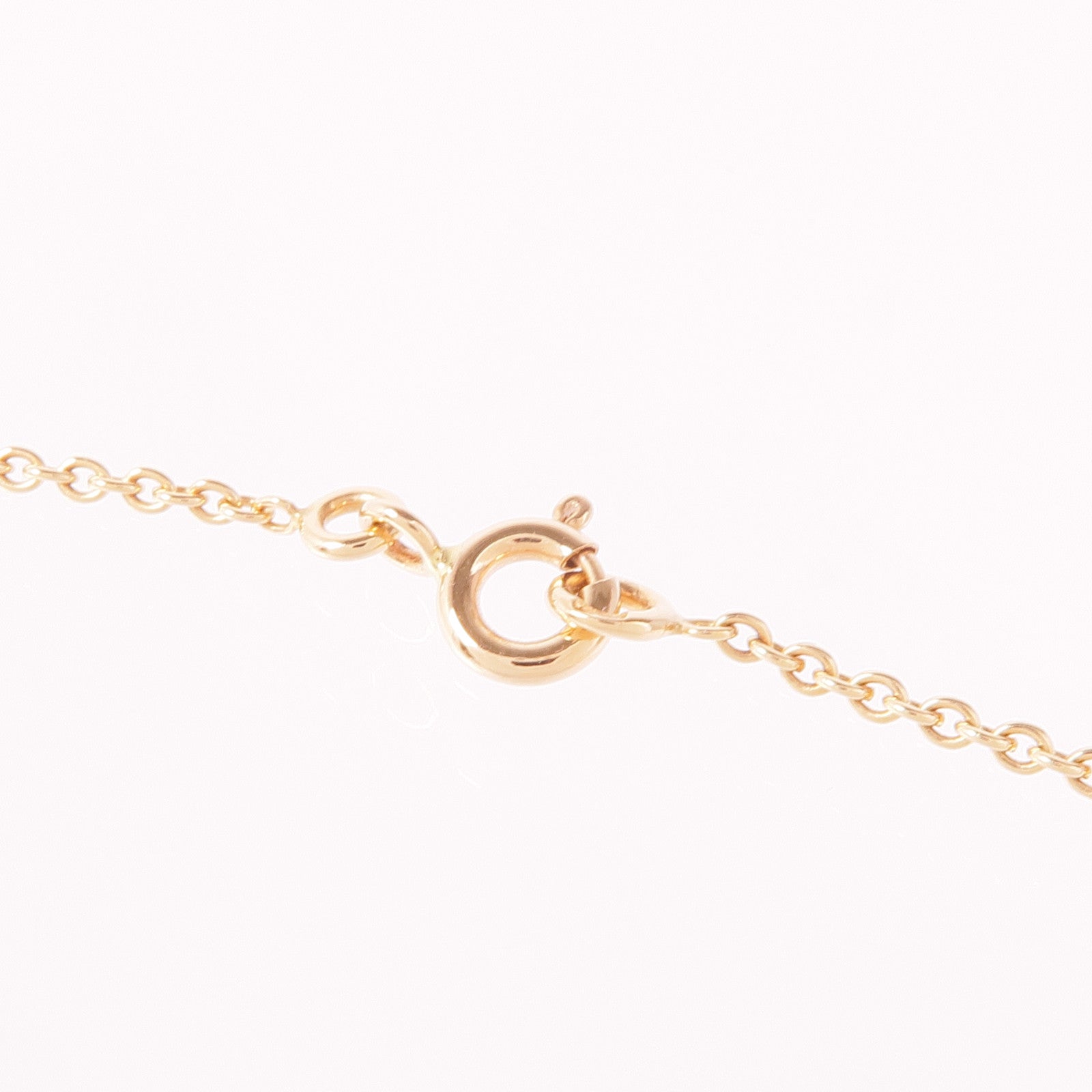 HERMES Kelly Pendant Necklace Diamond 18K Pink Gold