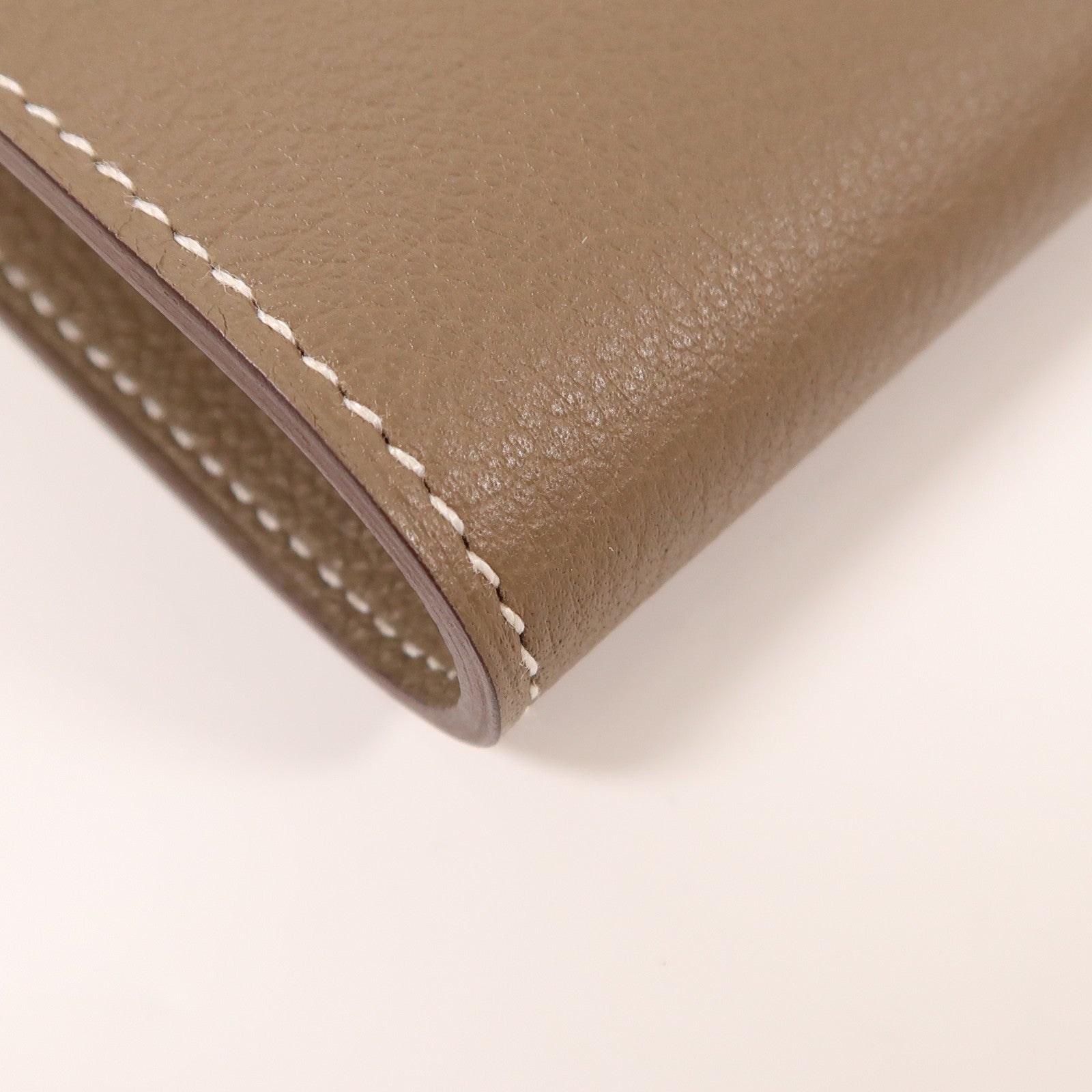 HERMES Evercolor皮革Kelly To Go銀扣肩背袋18 Etoupe