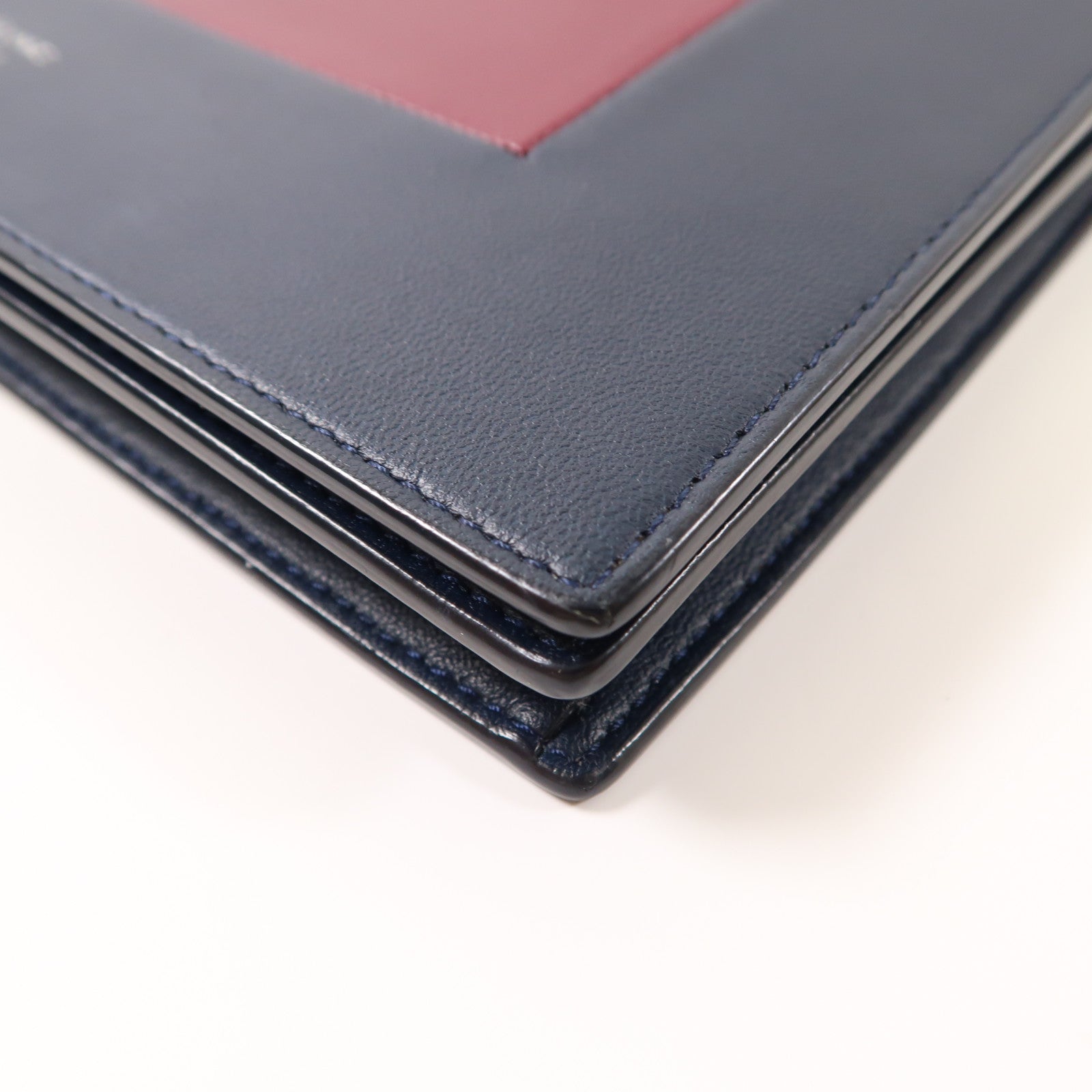 CELINE 羊皮皮革Frame Wallet On Strap銀扣鏈帶肩背袋