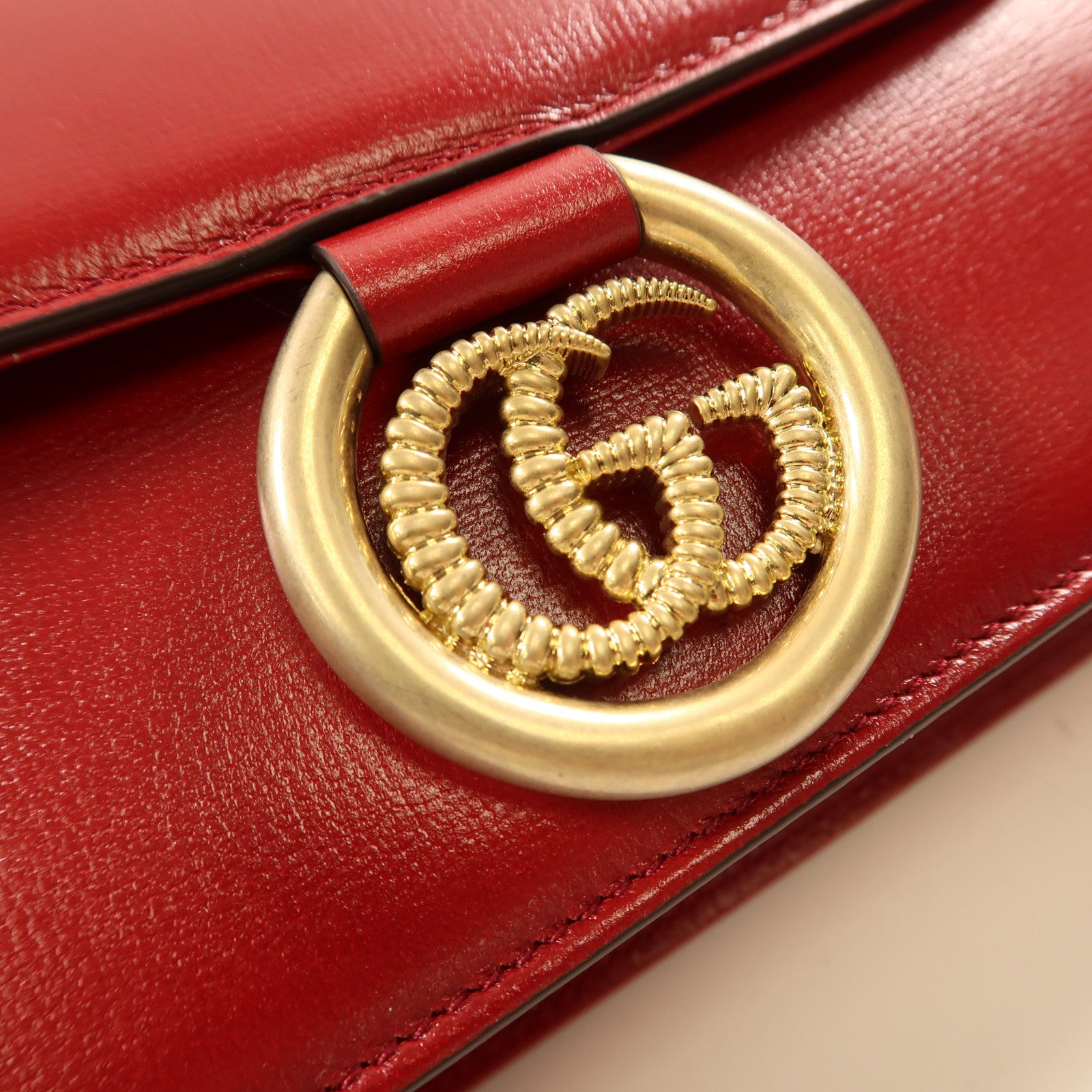 GUCCI 牛皮皮革Shoulder Bag金扣肩背袋