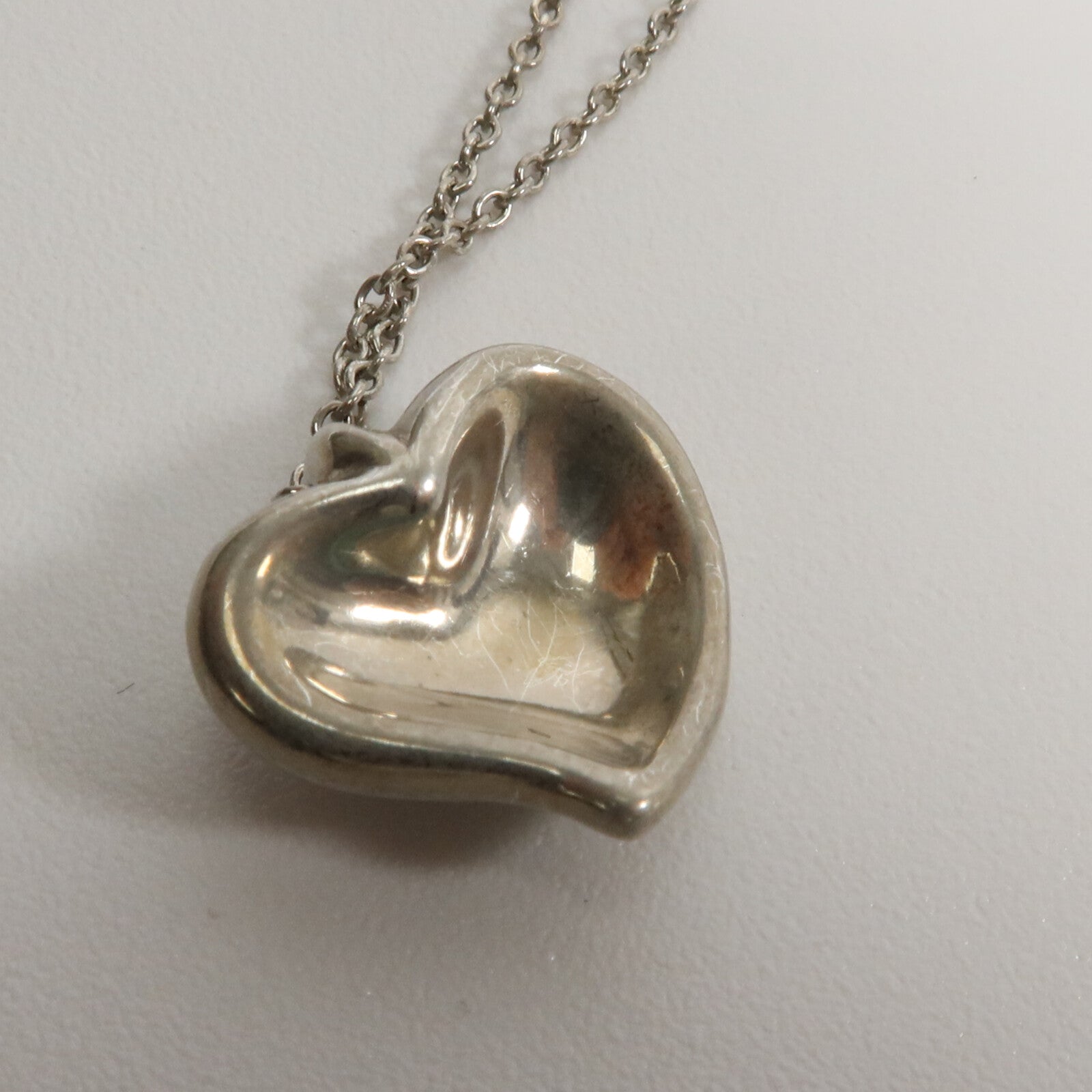 TIFFANY＆CO 925純銀Heart Pendant Necklace項鍊