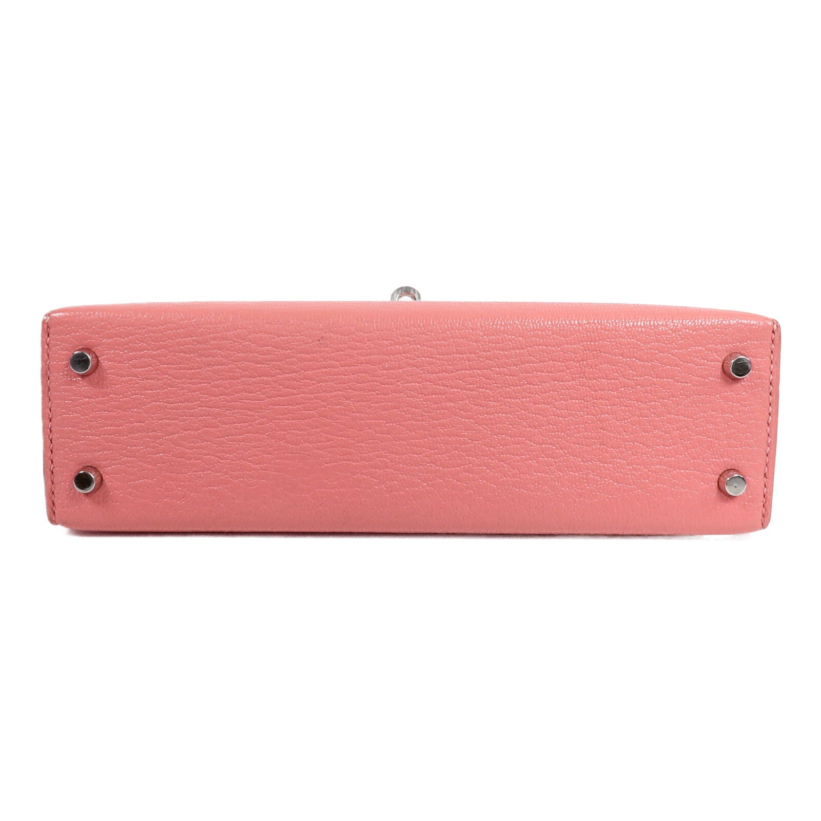 HERMES Chevre皮革Mini Kelly II手挽肩背兩用袋Rose Azalee