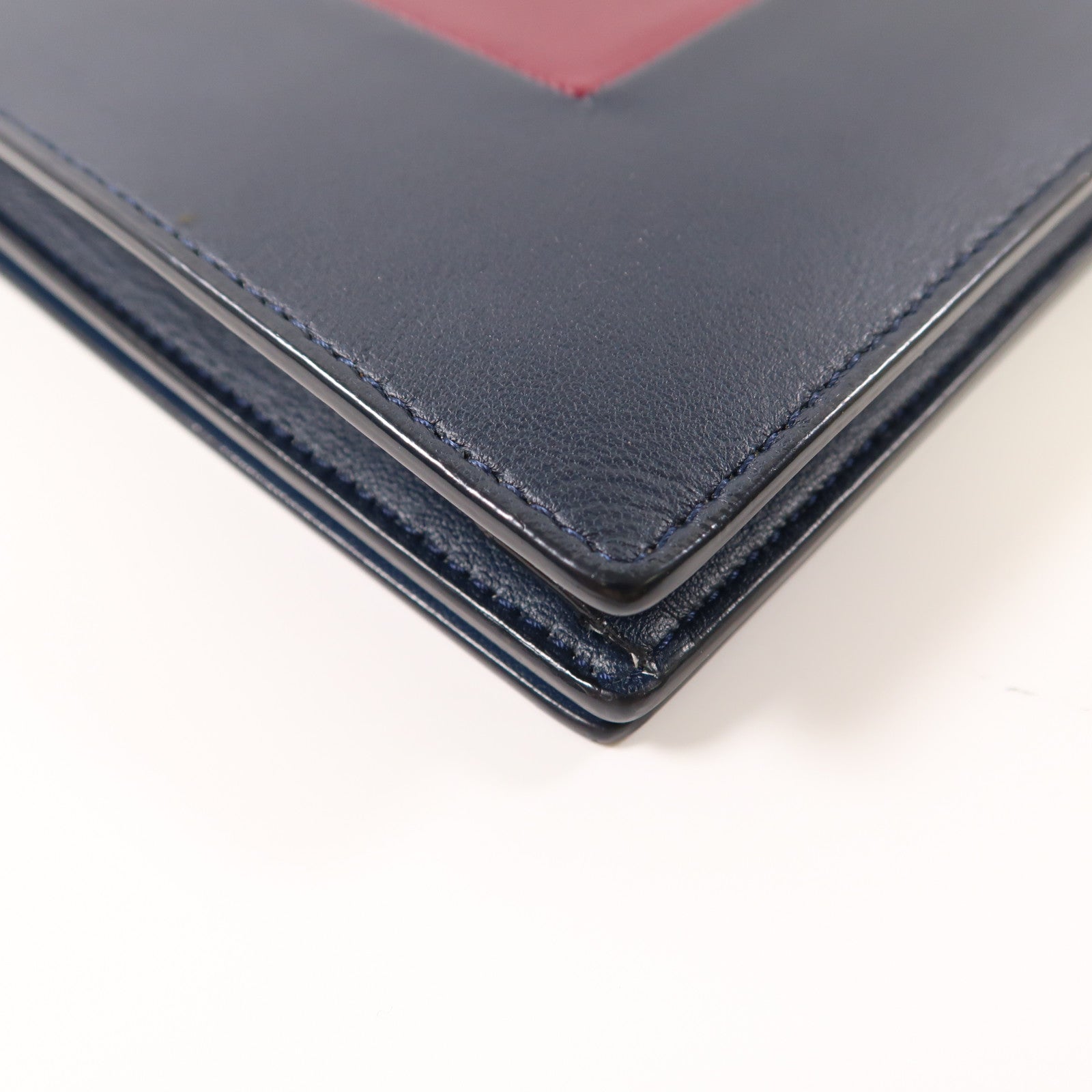 CELINE 羊皮皮革Frame Wallet On Strap銀扣鏈帶肩背袋