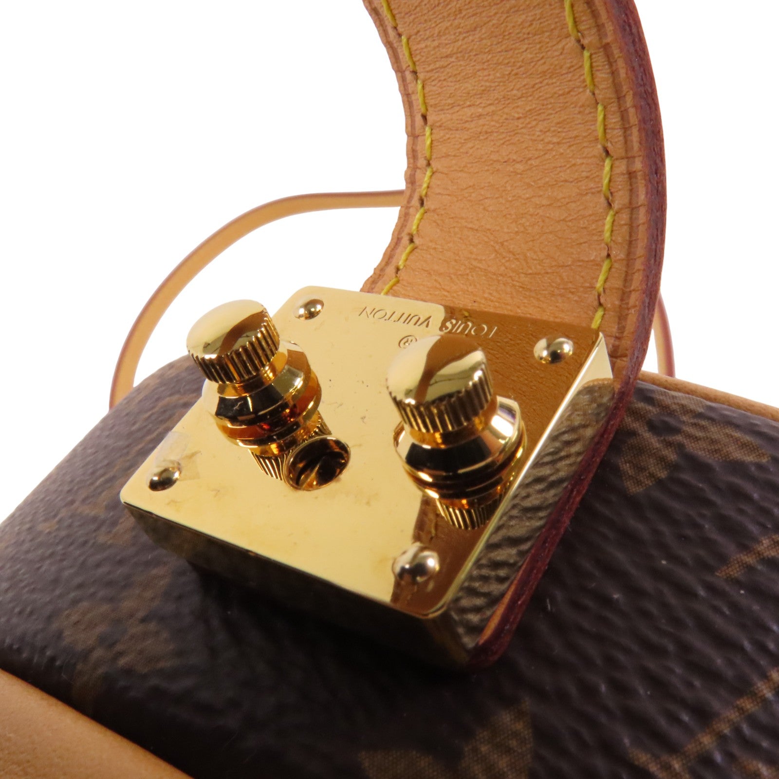 LOUIS VUITTON Monogram Petite Boite Chapeau金扣手挽肩背兩用袋