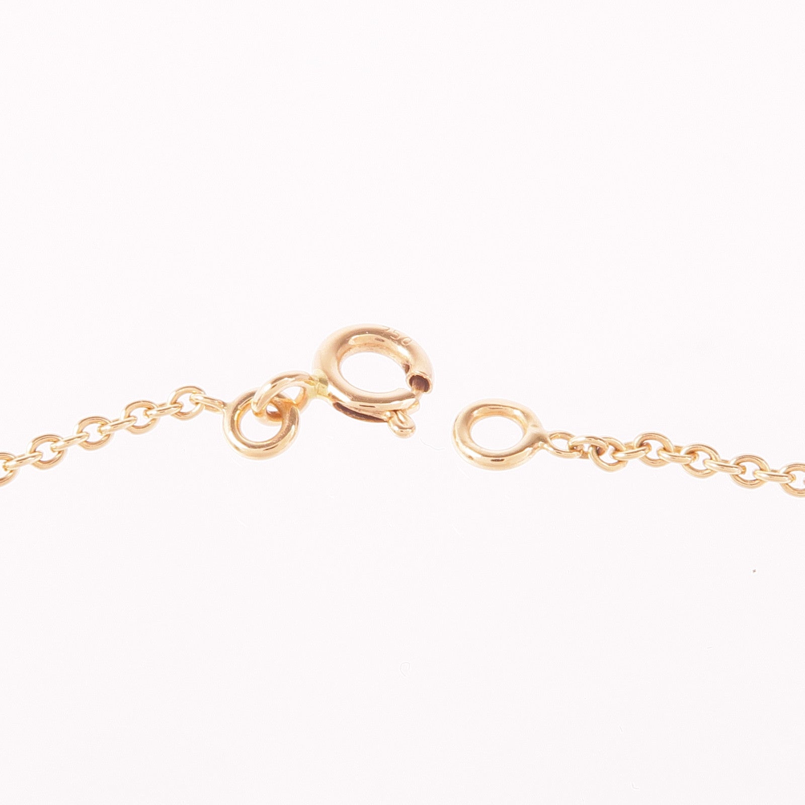 HERMES Kelly Pendant Necklace Diamond 18K Pink Gold