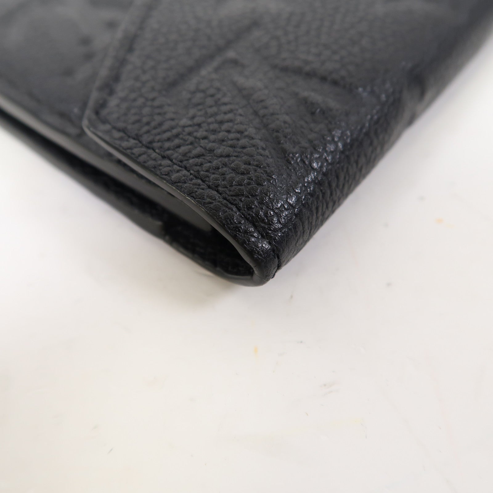LOUIS VUITTON Monogram Empreinte Victorine Wallet金扣錢包黑色