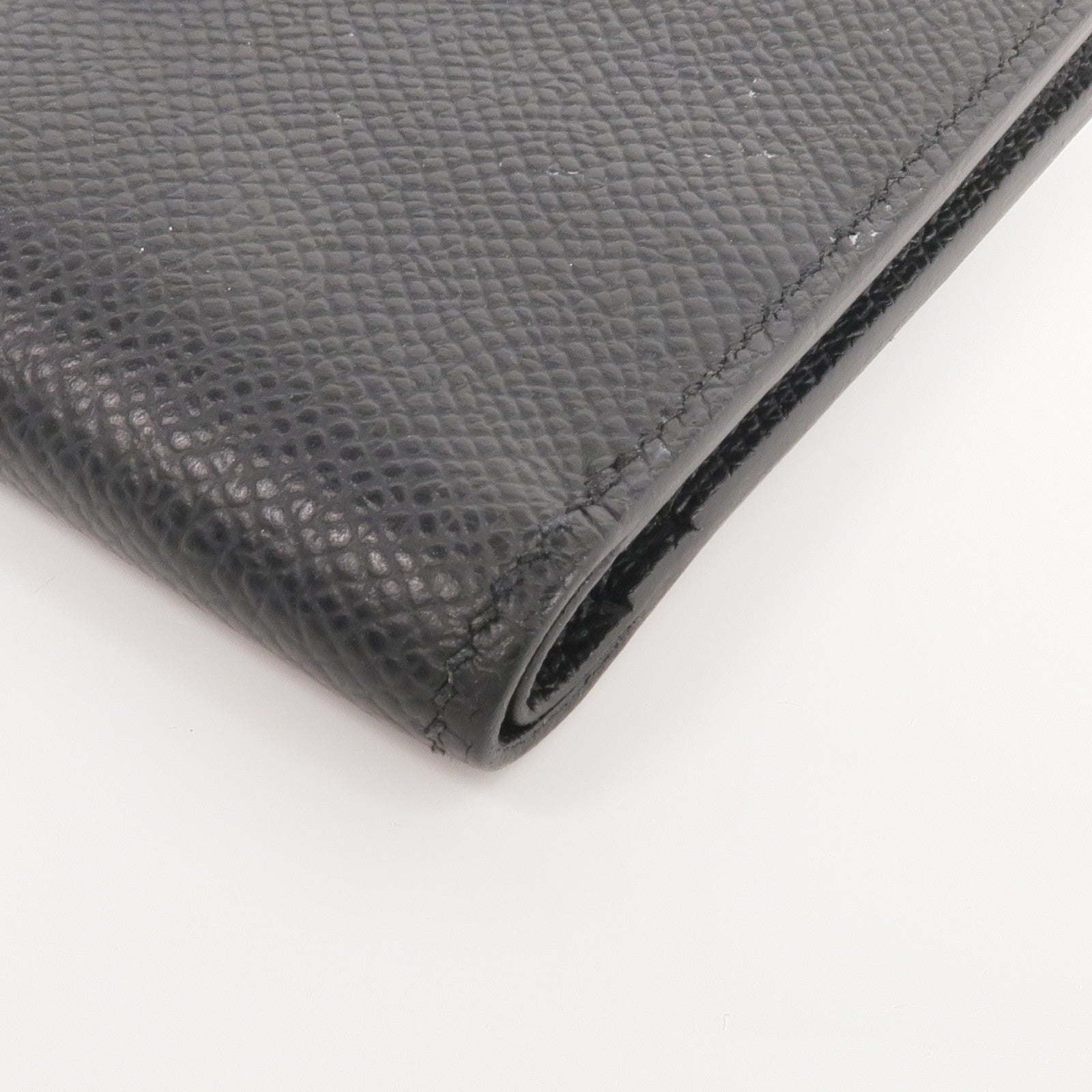 HERMES Epsom皮革New H Passant Compact Wallet銀扣錢包Noir