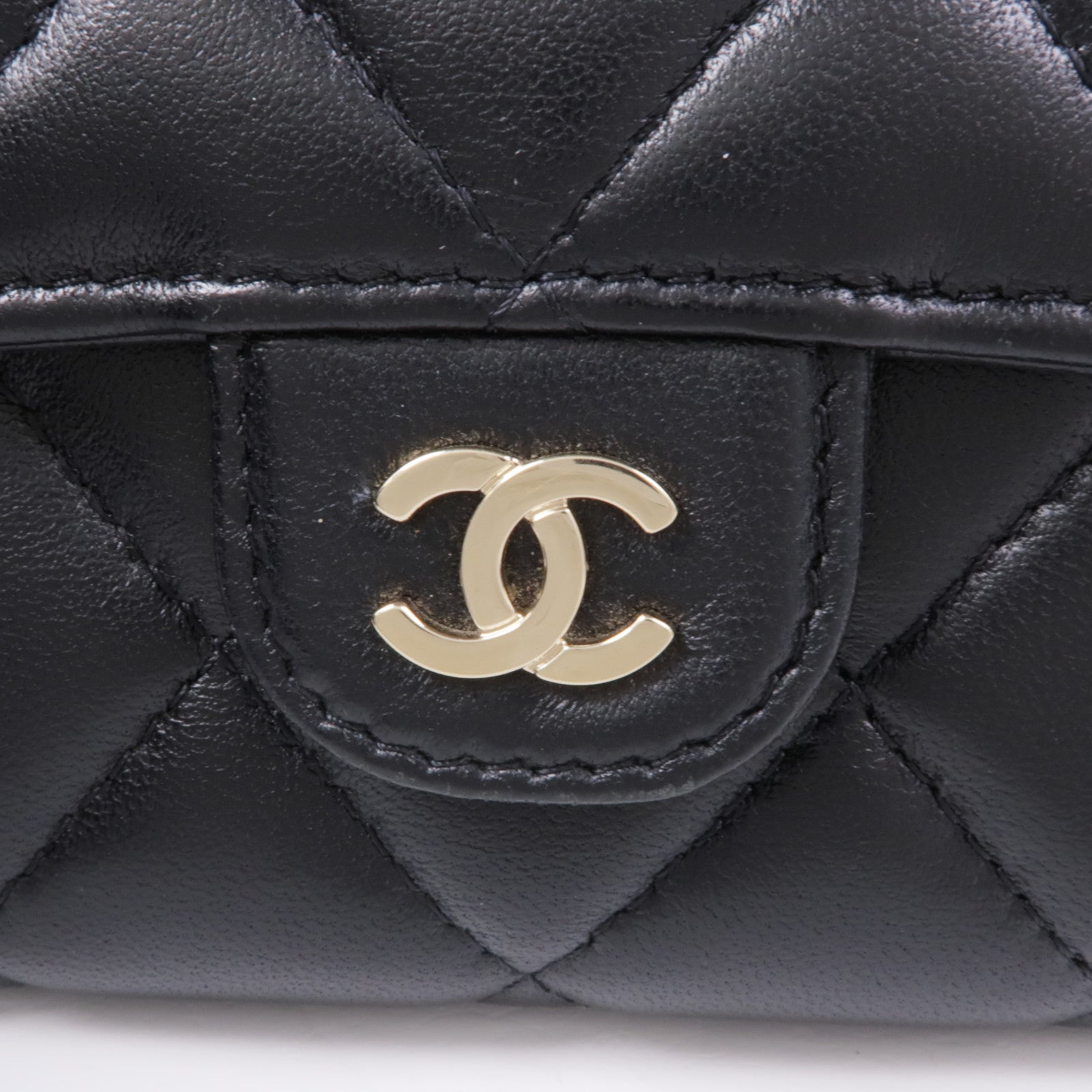 CHANEL 【激減優惠】羊皮皮革Long Wallet金扣長錢包