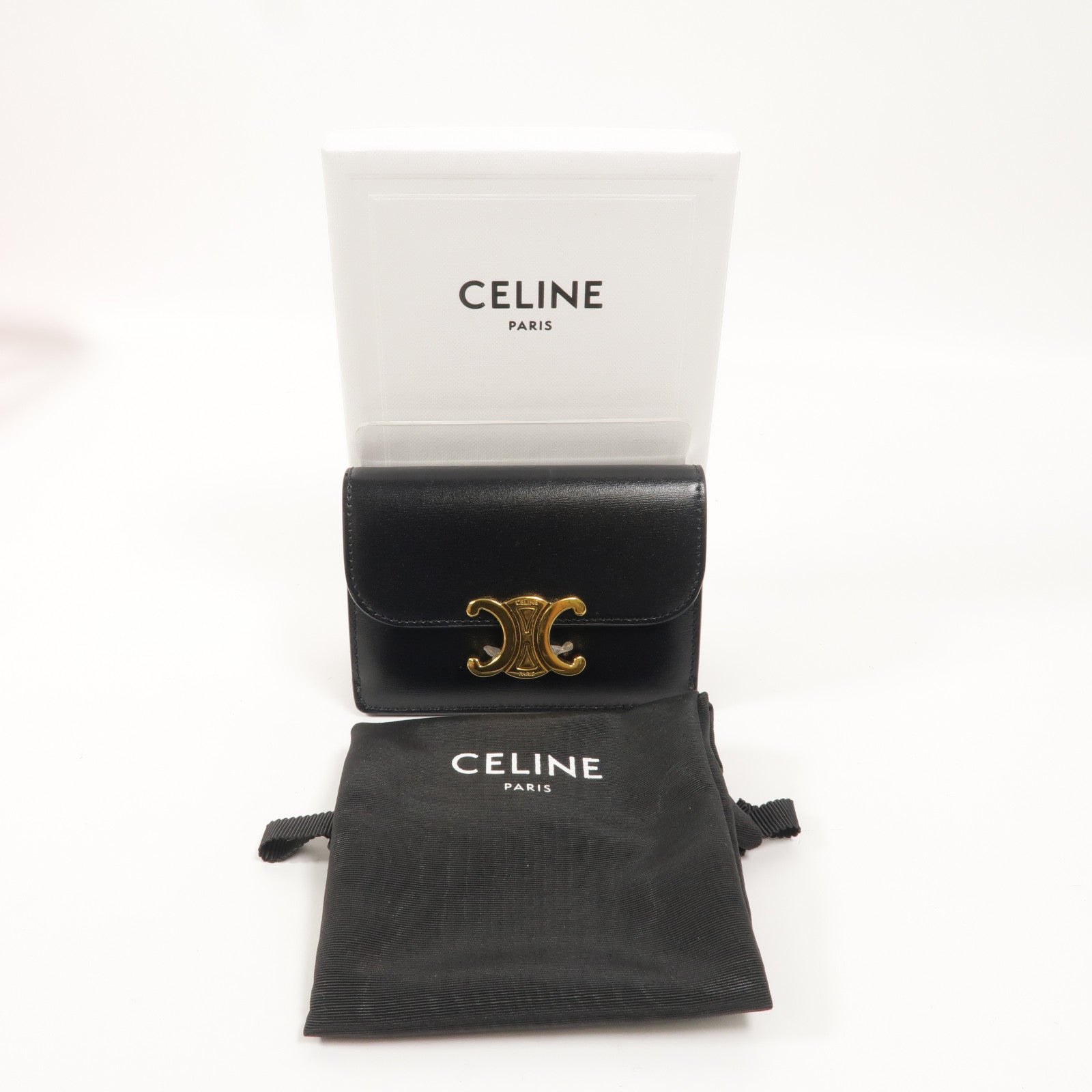 CELINE 牛皮皮革Triomphe Card Holder卡片套
