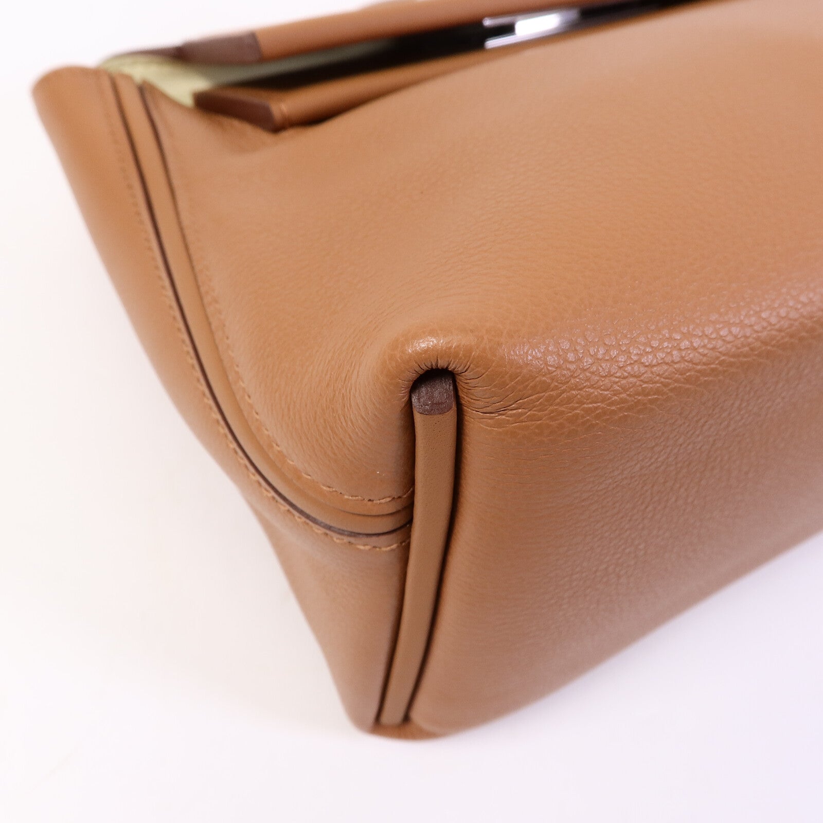 HERMES Evercolor/Swift皮革24/24 Mini手挽肩背兩用袋Gold/Jaune Milton
