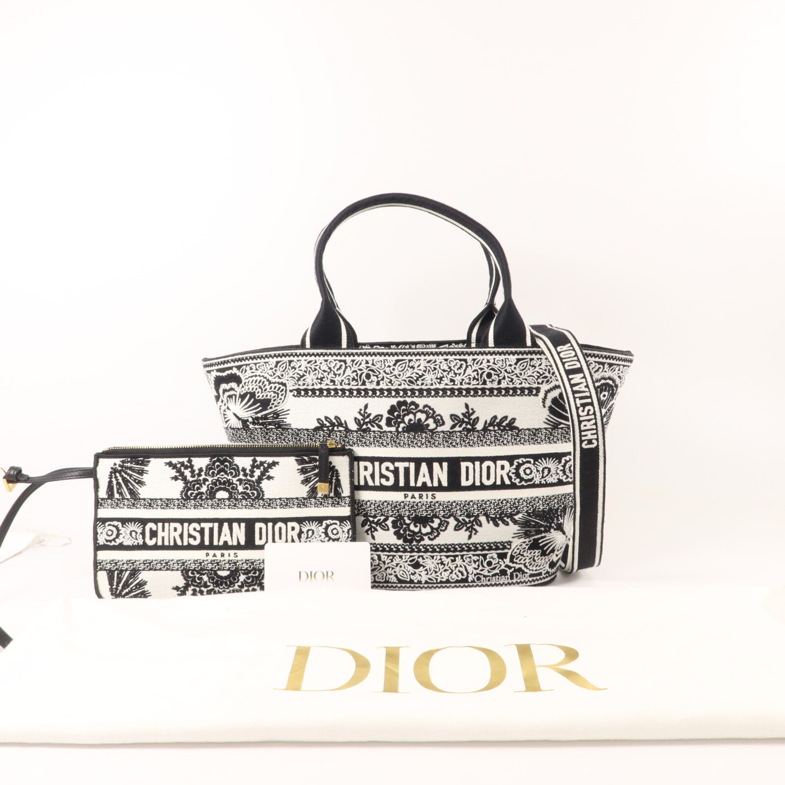 Dior 帆布Butterfly Bandana Hat Bucket Bag手挽肩背兩用袋