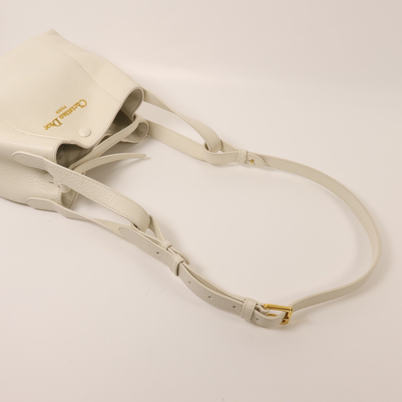 Dior 牛皮皮革Small Signature Bucket Bag金扣手挽肩背兩用袋