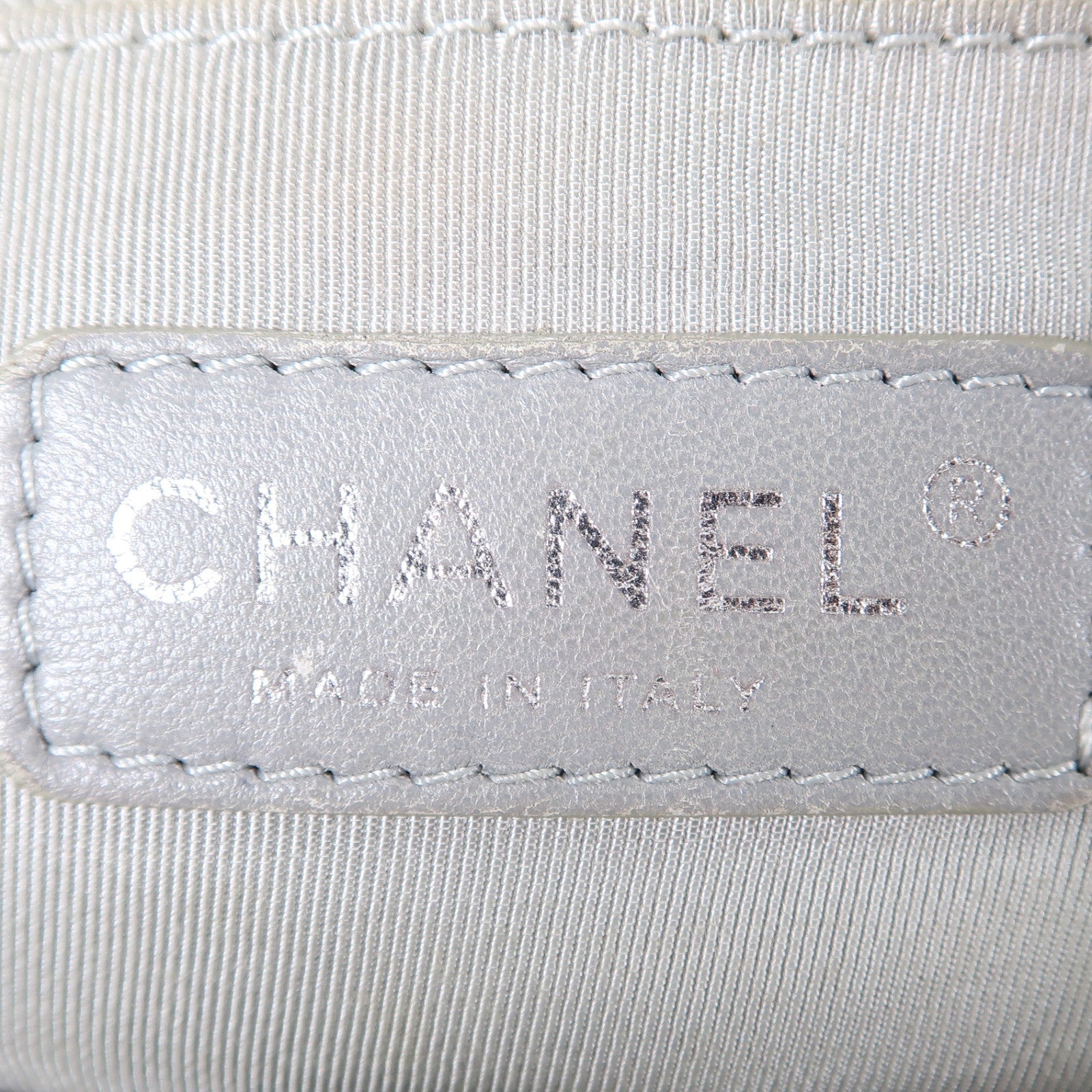 CHANEL 牛皮皮革Chain Shoulder銀扣鏈帶肩背袋黑色
