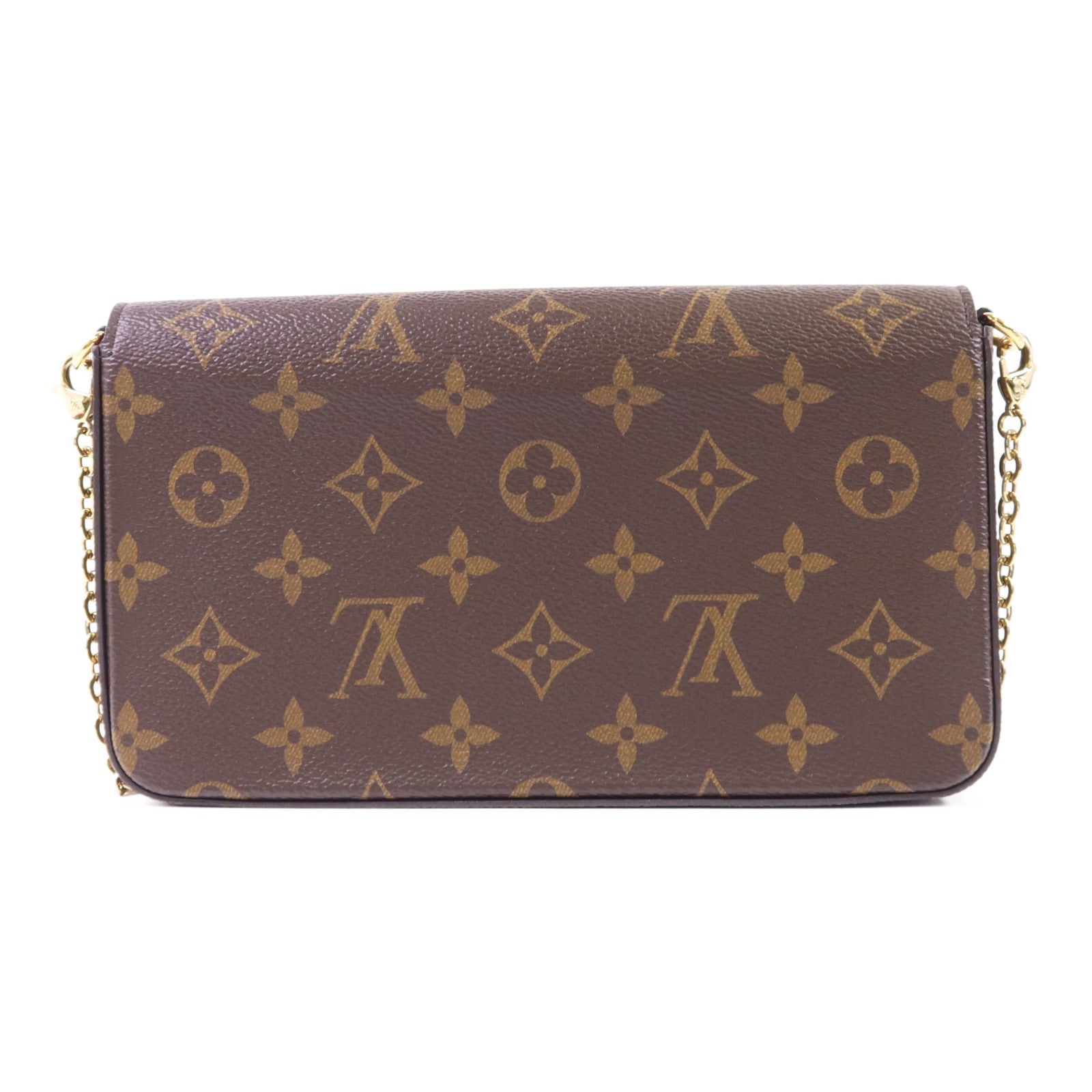 LOUIS VUITTON Monogram Felicie Pochette金扣鏈帶肩背袋