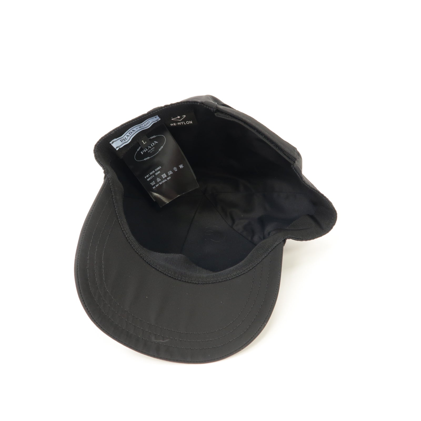 PRADA 尼龍Cap Hat帽子黑色