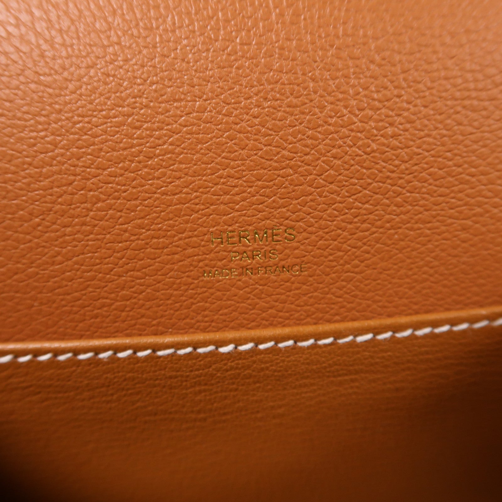 HERMES Evercolor皮革Mini Roulis金扣肩背袋金色