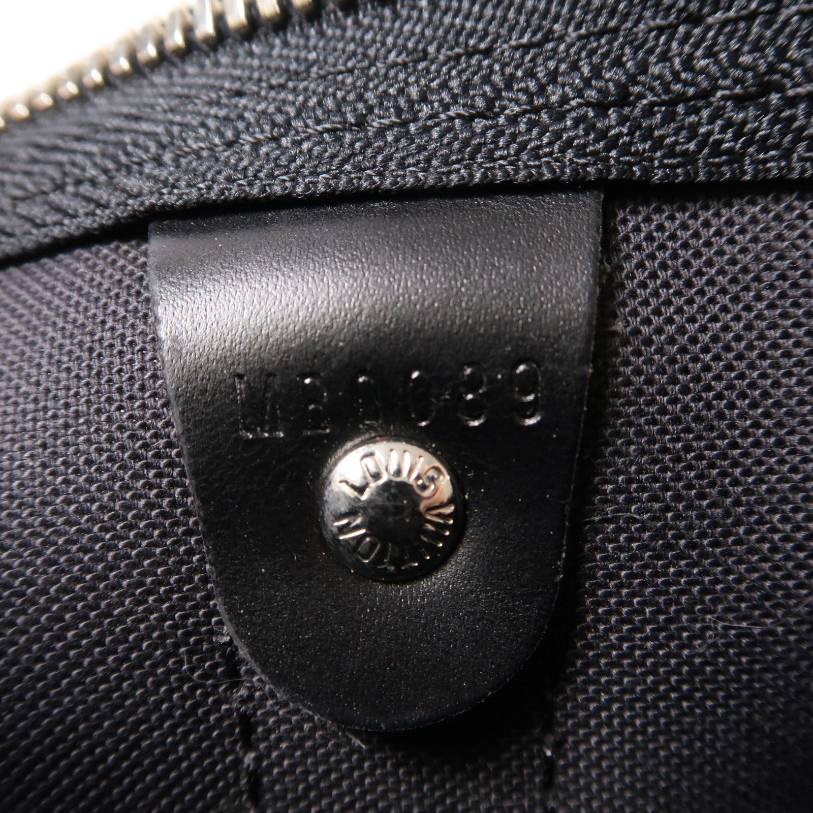 LOUIS VUITTON Damier Graphite Keepall Bandoulière 45銀扣波士頓包黑色