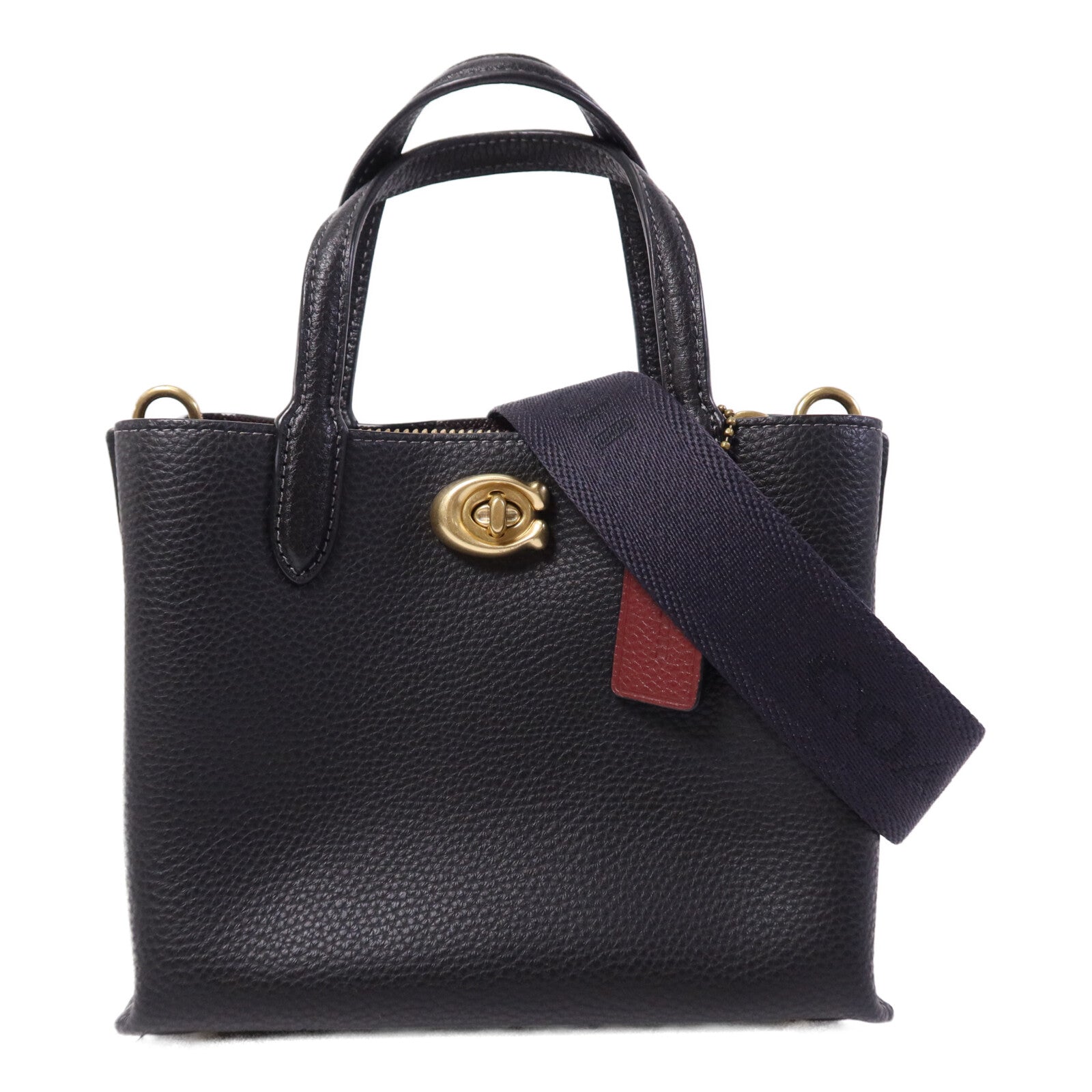 COACH 牛皮皮革Willow Tote 24金扣手挽肩背兩用袋
