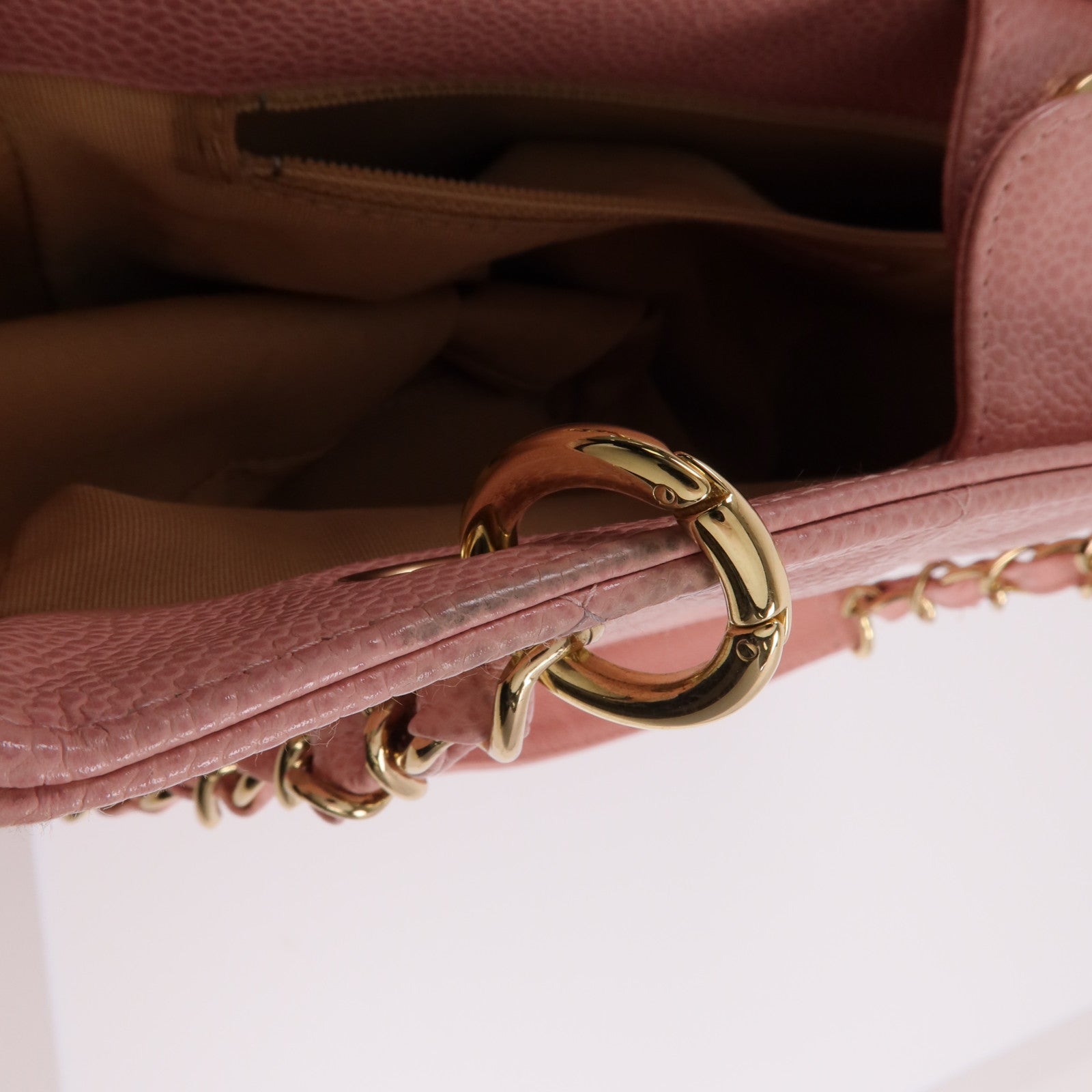 CHANEL PST Petite Shopping Tote Bag金扣鏈帶肩背袋