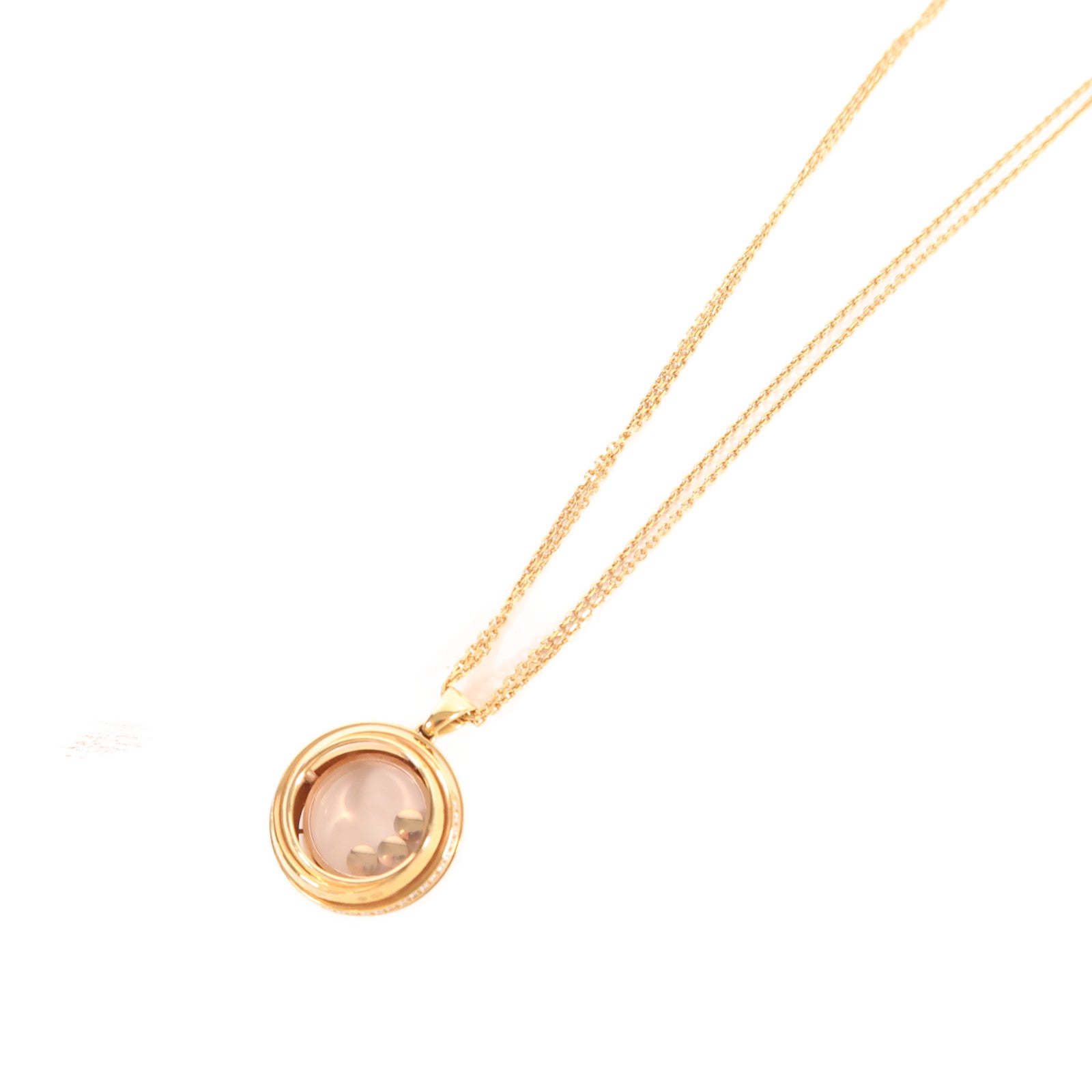 Chopard (PRICE DOWN) Happy Diamond Necklace 799217-5003 18K Pink Gold