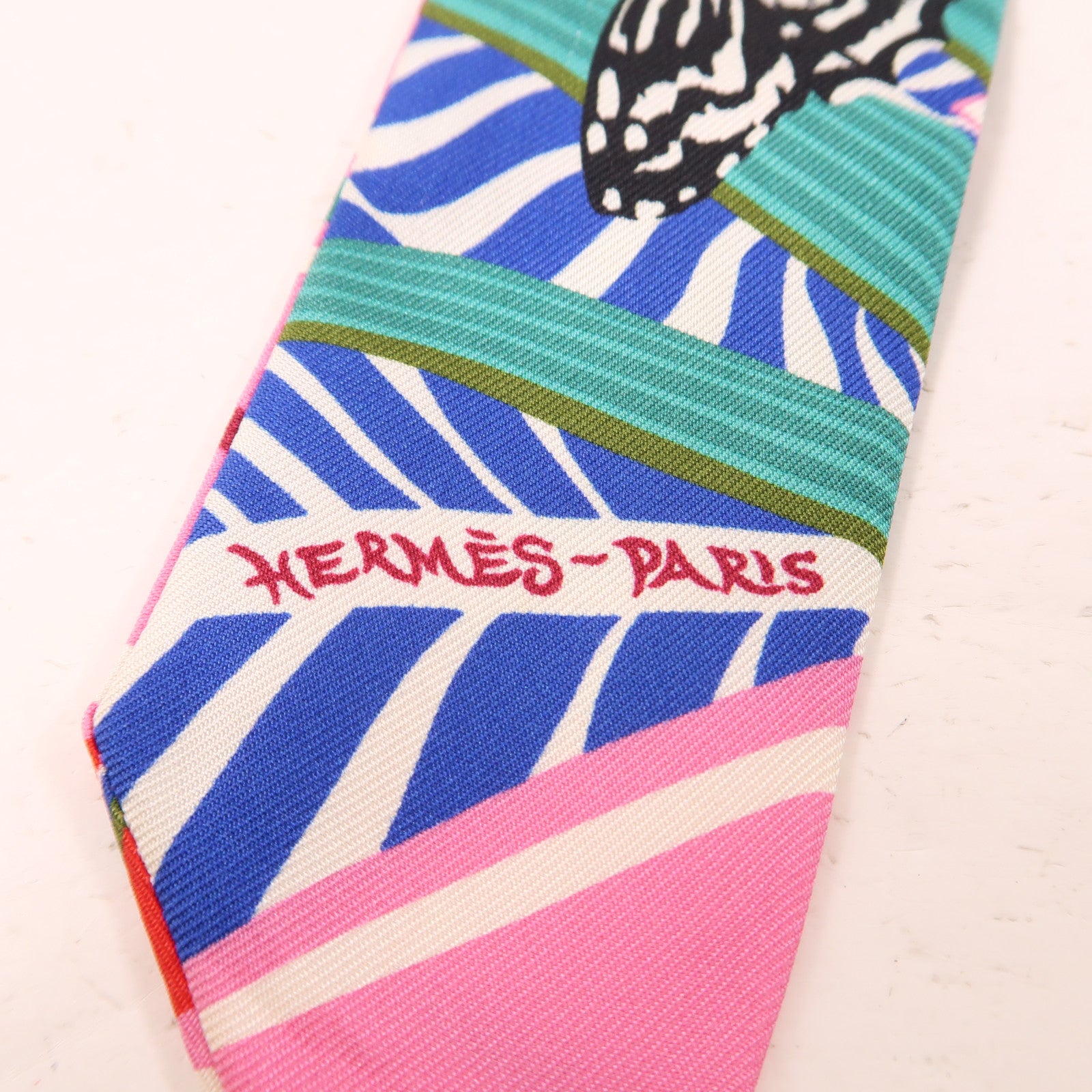 HERMES 絲質Twilly絲巾彩色