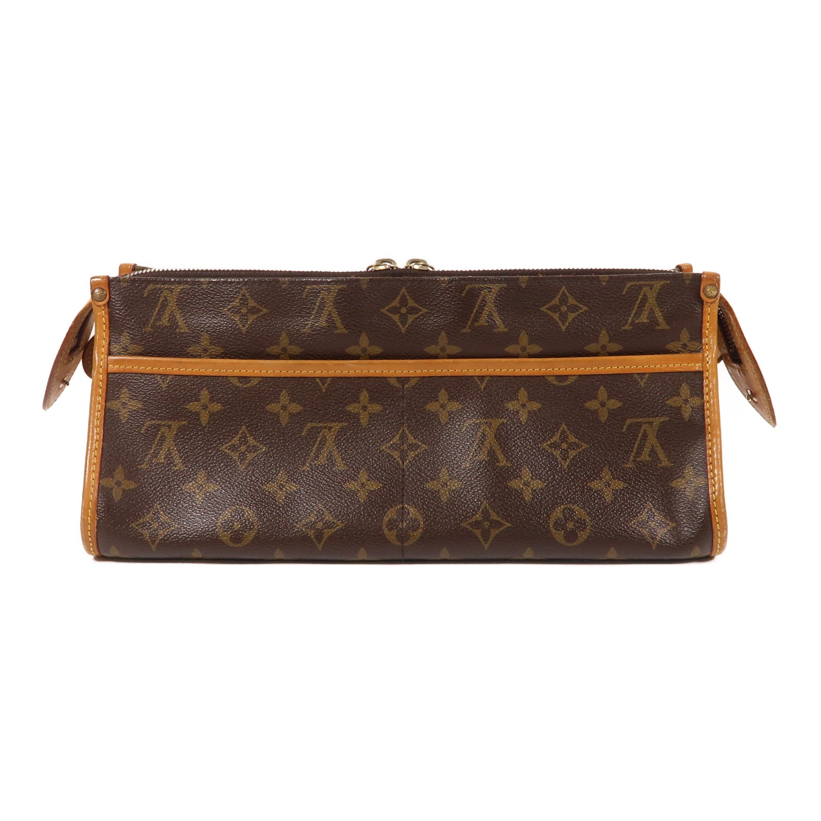LOUIS VUITTON Monogram Popincourt Long金扣肩背袋棕色