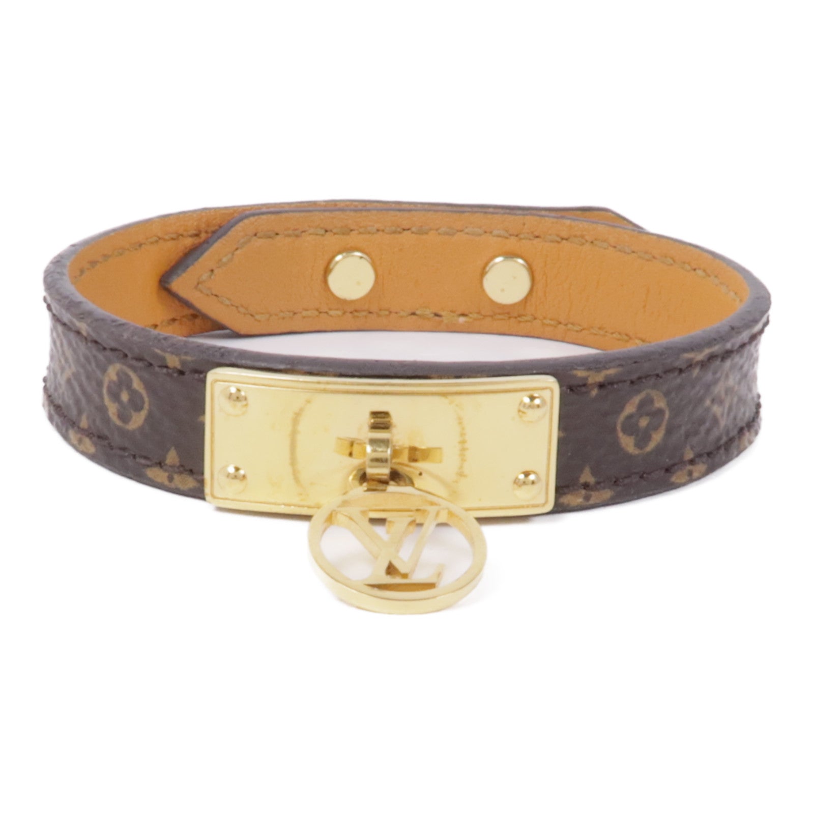 LOUIS VUITTON Monogram Logo Mania Bracelet金扣手鐲