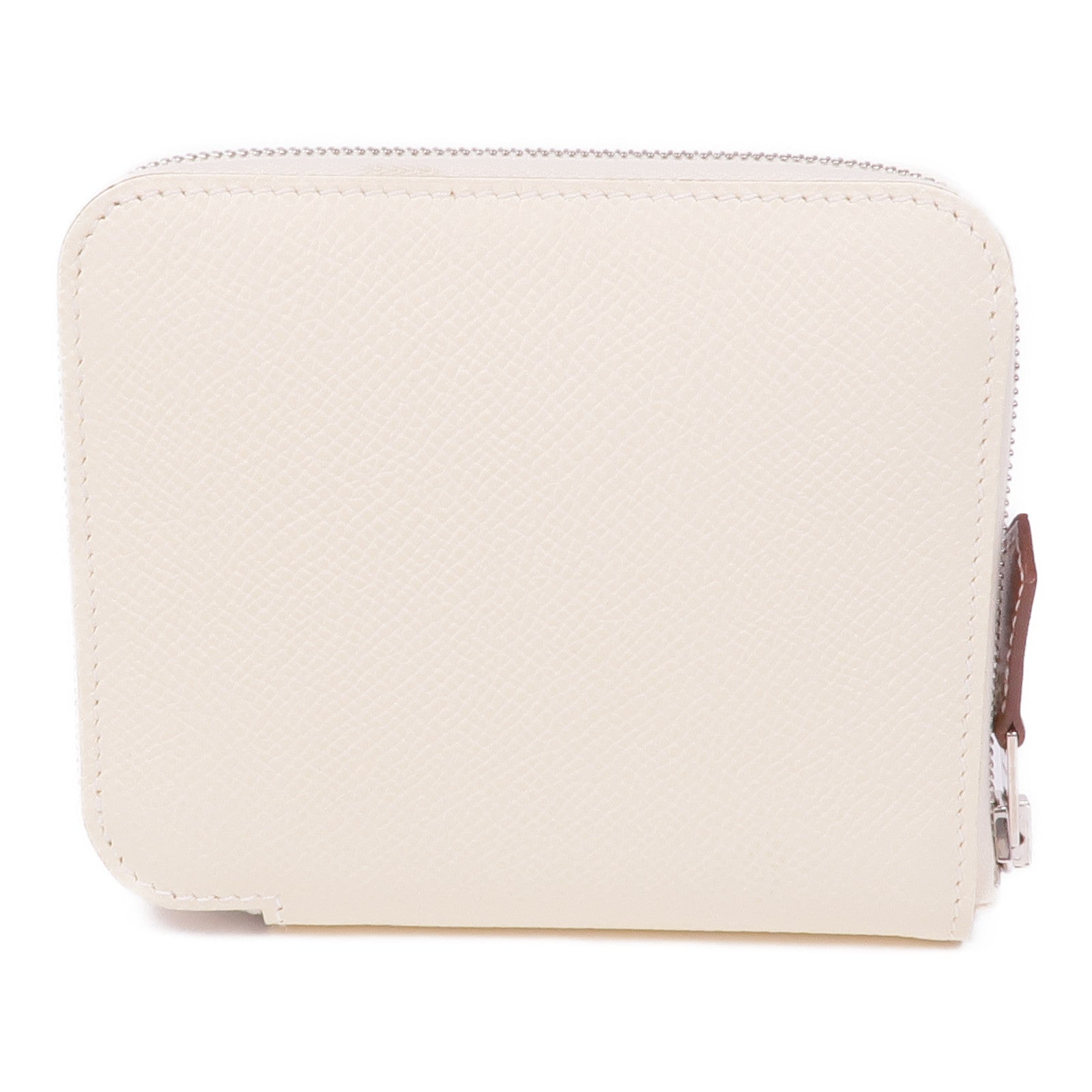 HERMES Epsom皮革Silk In Compact Short Wallet銀扣錢包Nata