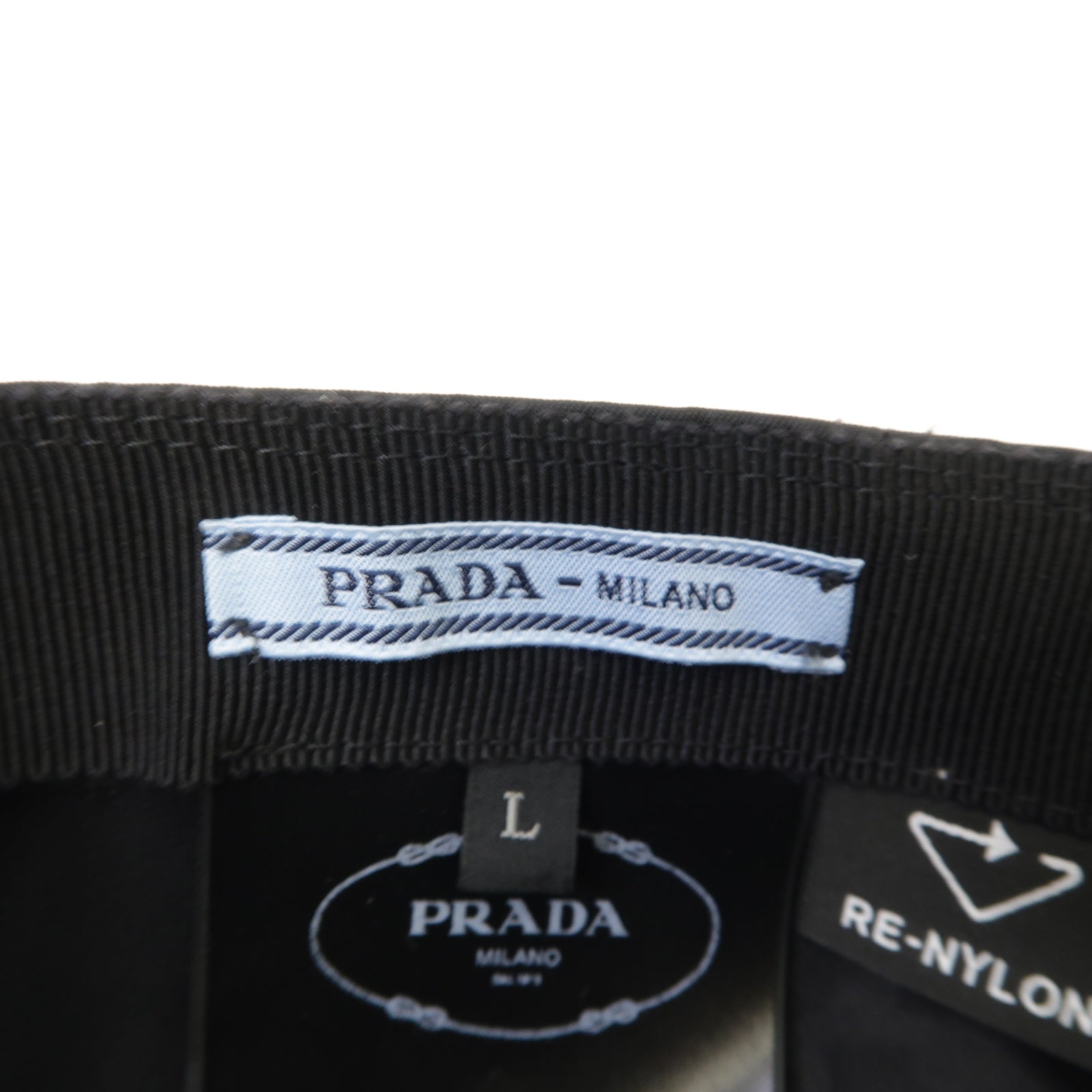 PRADA 尼龍Cap Hat帽子黑色
