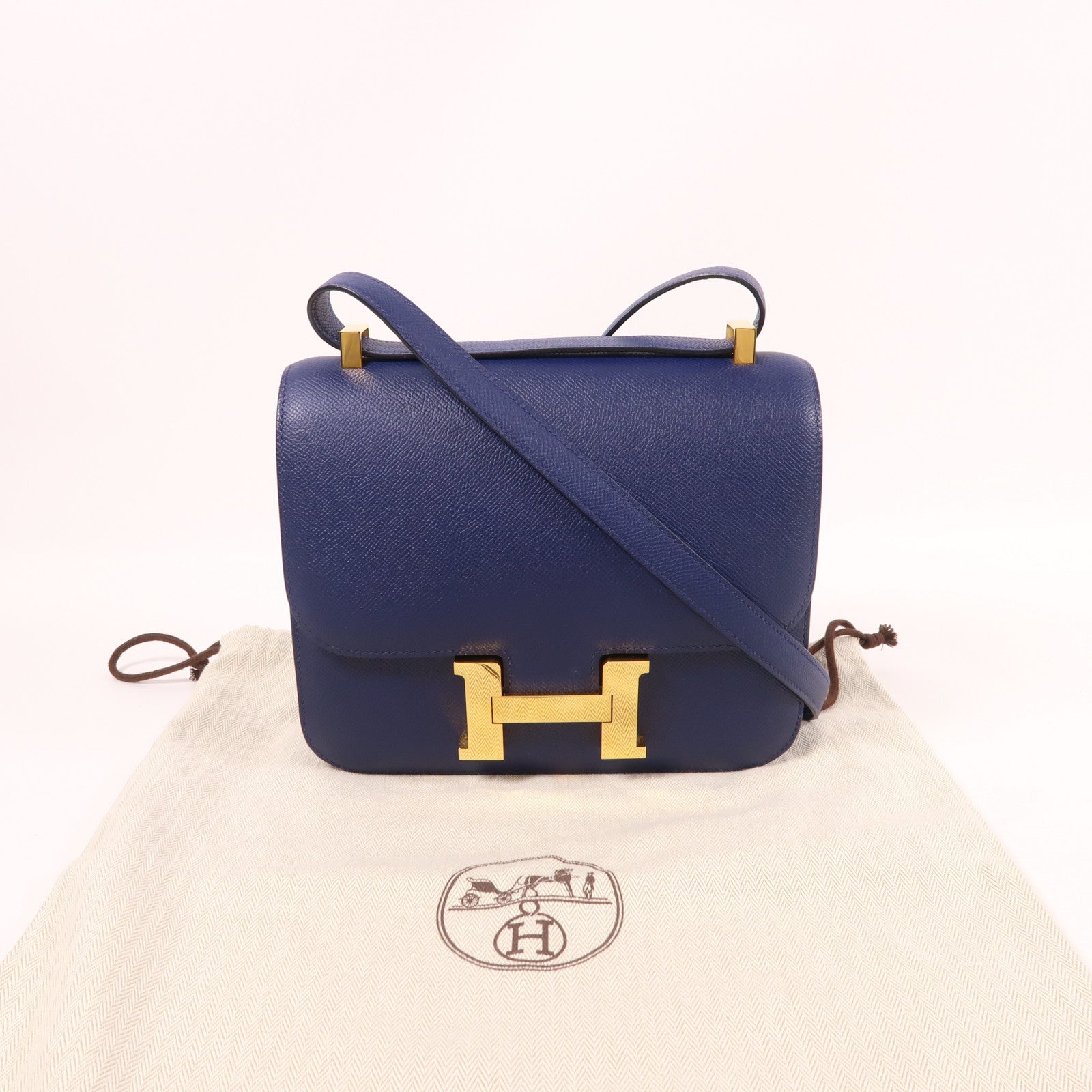 HERMES 【激減優惠】Epsom皮革Constance 24金扣肩背袋