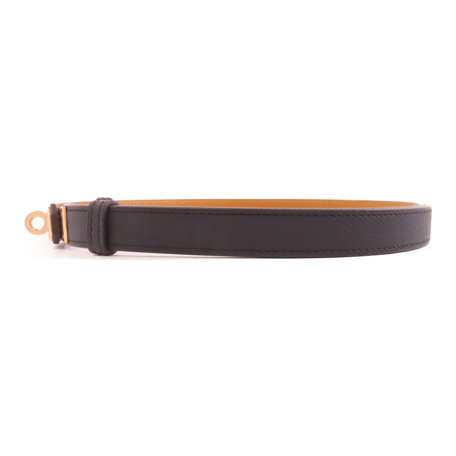 HERMES Epsom皮革Kelly Belt皮帶Noir/黑色