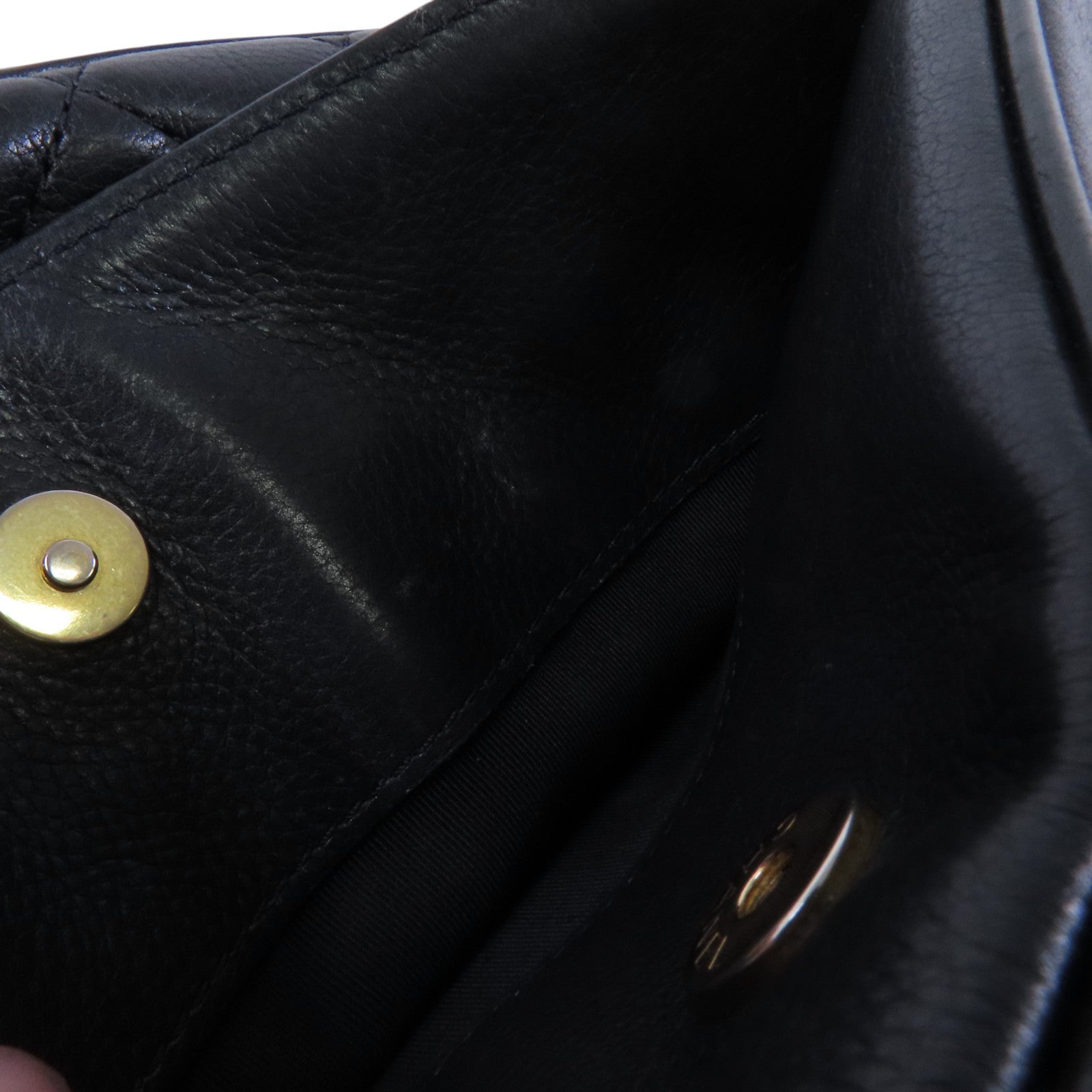 CHANEL 牛皮皮革Chain Shoulder金扣手挽肩背兩用袋