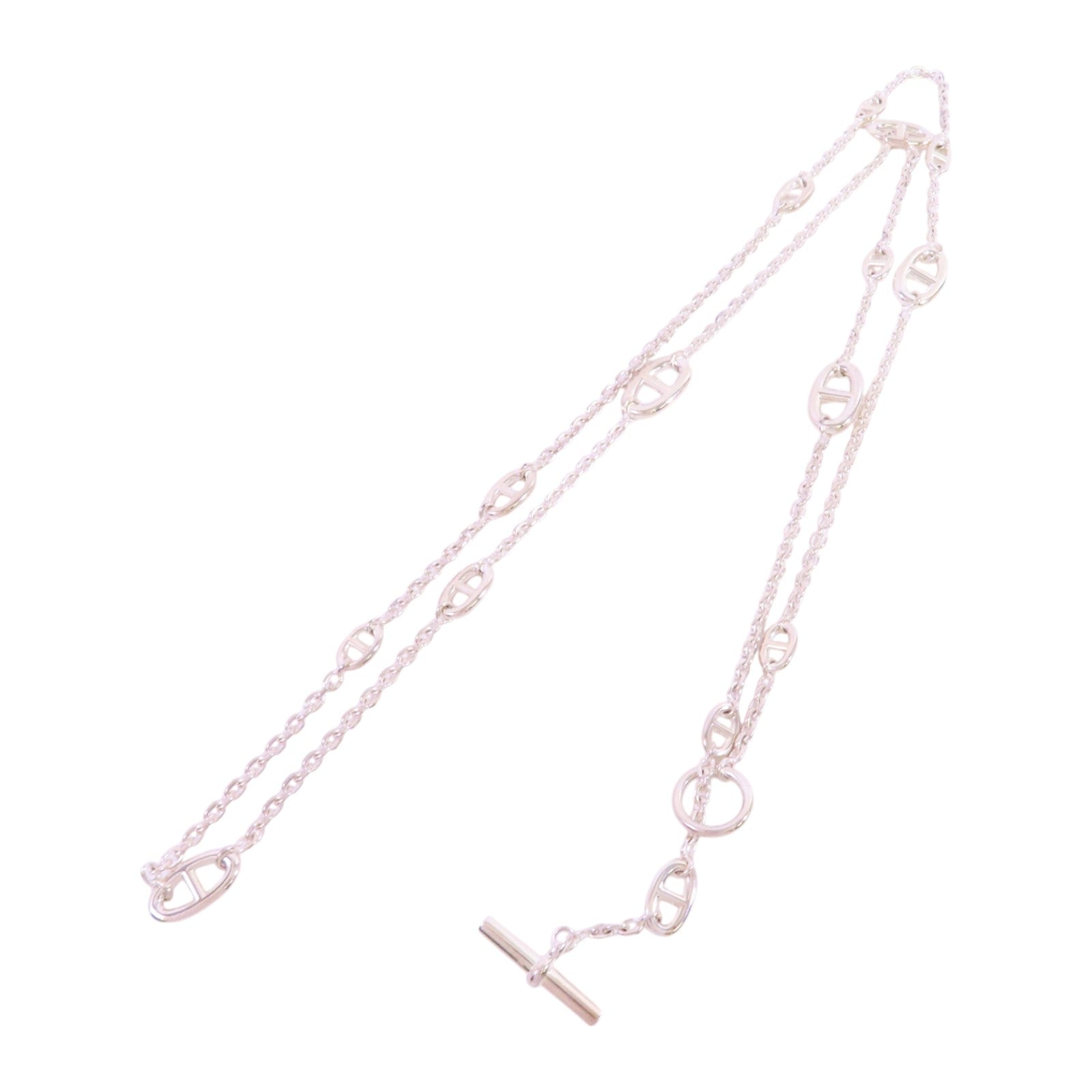 HERMES 925純銀Farandole Long Necklace銀扣項鏈