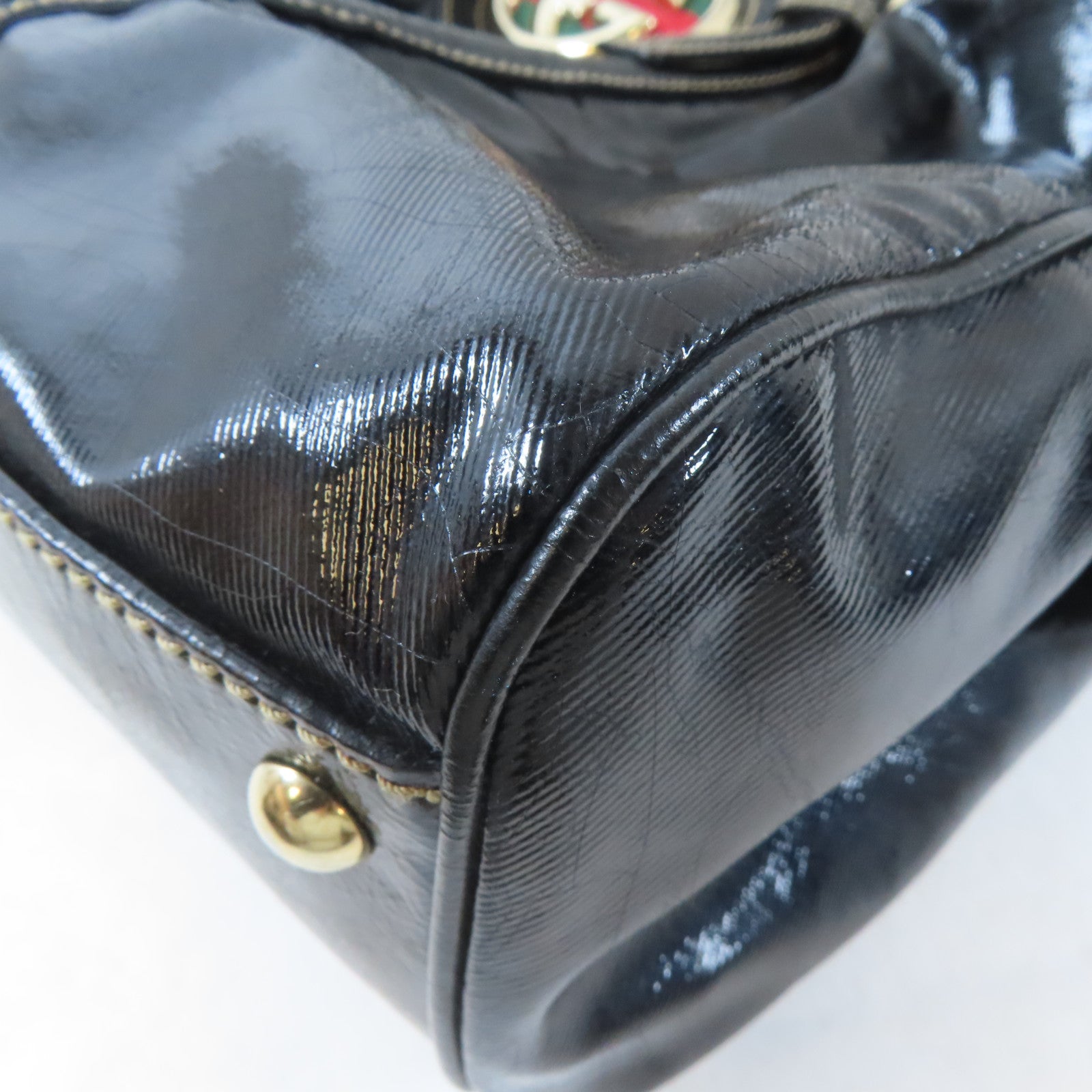 GUCCI PVC Shoulder Bag金扣肩背袋黑色