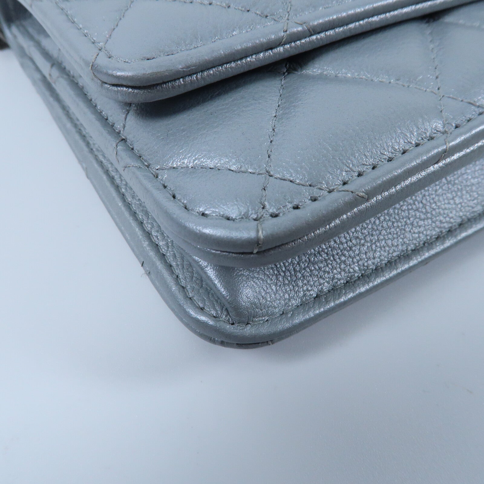 CHANEL 牛皮皮革WOC Wallet On Chain銀扣鏈帶肩背袋