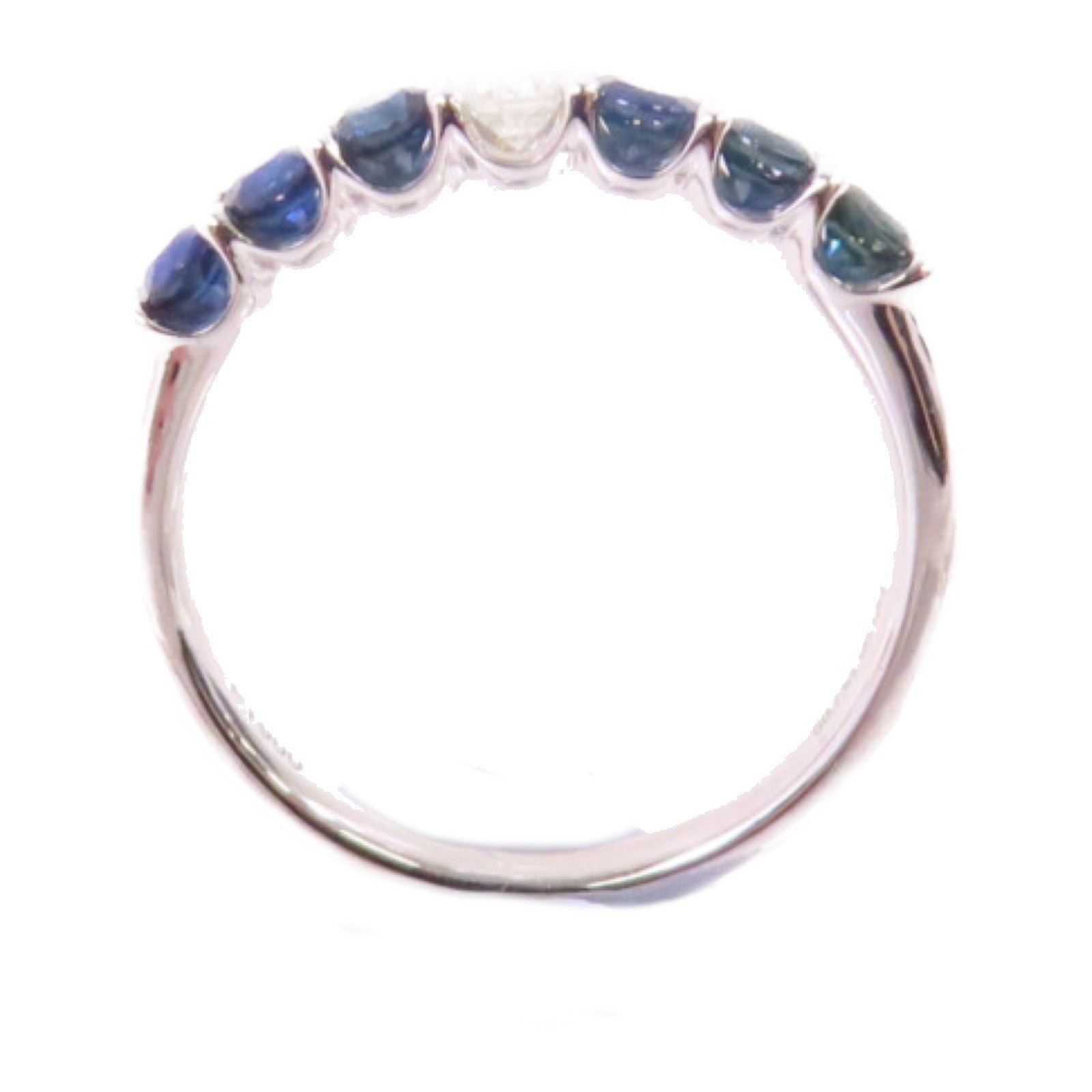 JEWELRY PT900鉑金/0.73ct藍寶石/0.13ct鑽石Sapphire/Diamond Ring戒指US#6.25