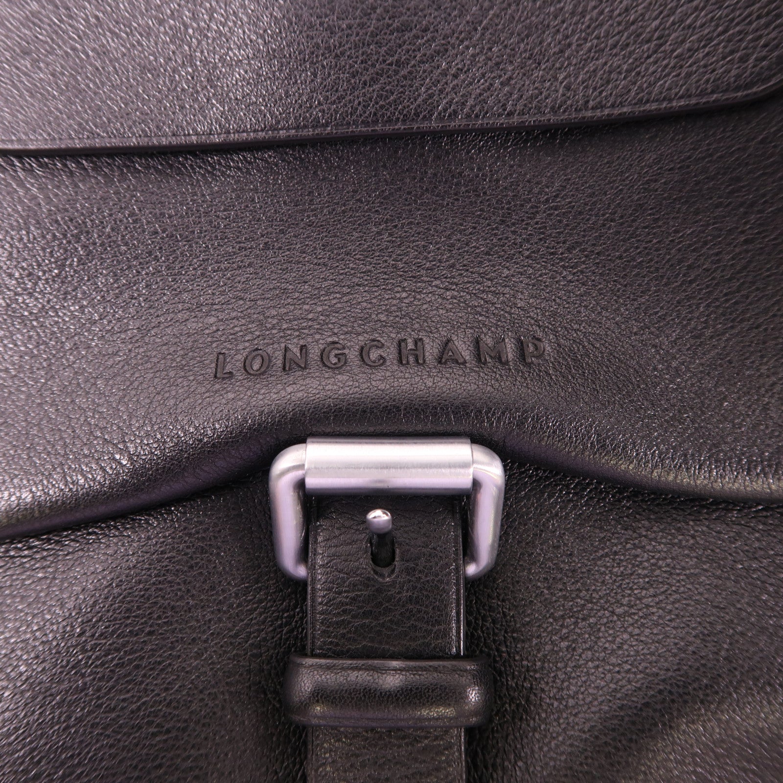 Longchamp 牛皮皮革Shoulder Bag銀扣肩背袋